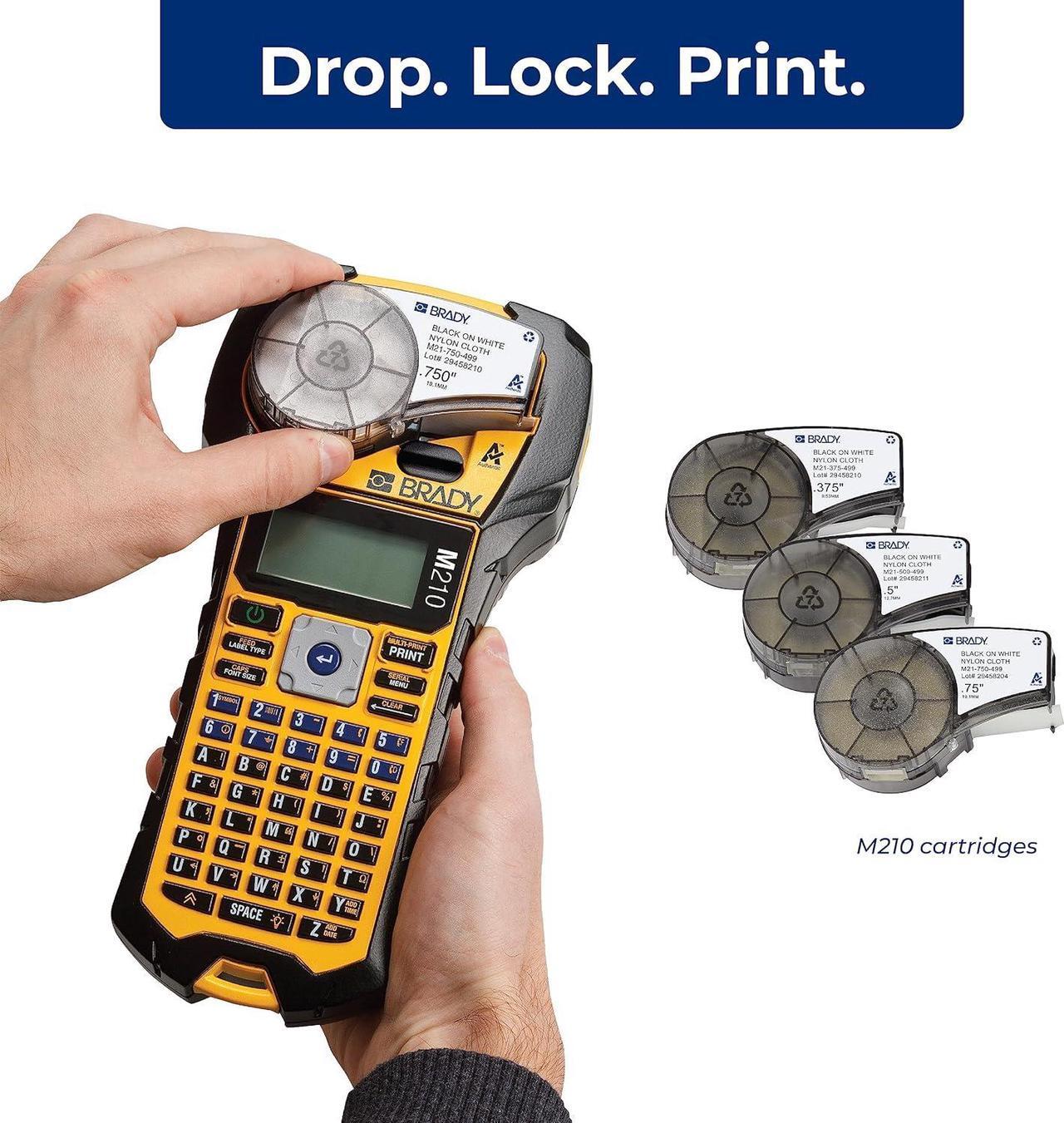 Alt view image 3 of 7 - M210 Portable Label Printer Kit (M210-KIT), Yellow/Black