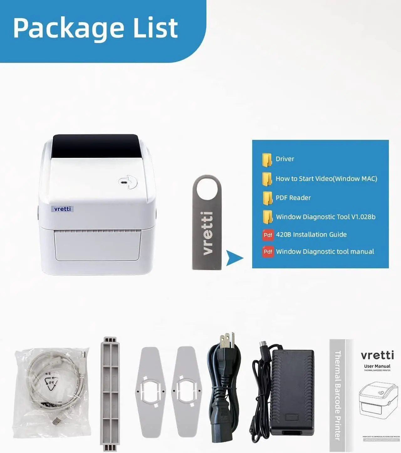 Alt view image 7 of 7 - Shipping Label Printer, Thermal Label Printer for Shipping Packages, 4x6 Barcode Label Printer Compatible with Windows Mac System, Label Maker Machine for Small Business UPS Ebay  label
