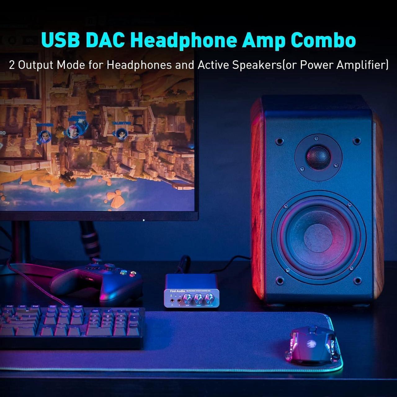 Alt view image 5 of 7 - Audio K5 Pro Gaming DAC Headphone Amplifier Mini Hi-Fi Stereo Digital-to-Analog Audio Converter USB Type C/Optical/Coaxial to RCA/3.5MM AUX for PS5/PC/MAC/Computer