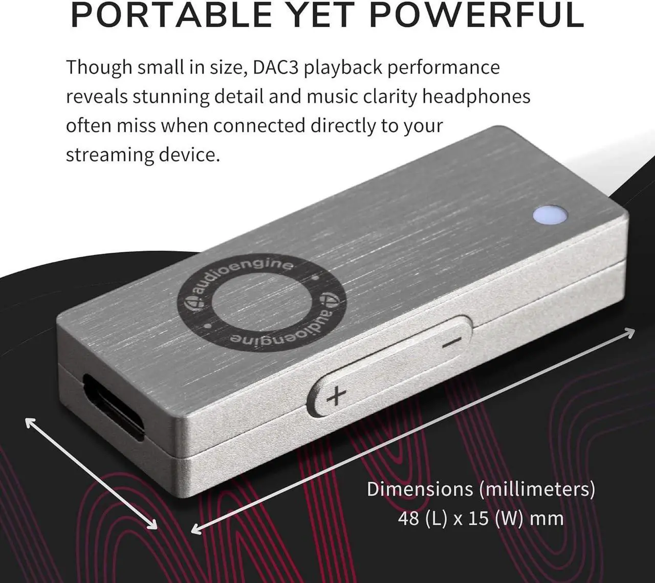Alt view image 5 of 7 - D1 32-bit Desktop DAC and Headphone Amp, Preamp, Laptop, Amplifier, Gamers and Musicians