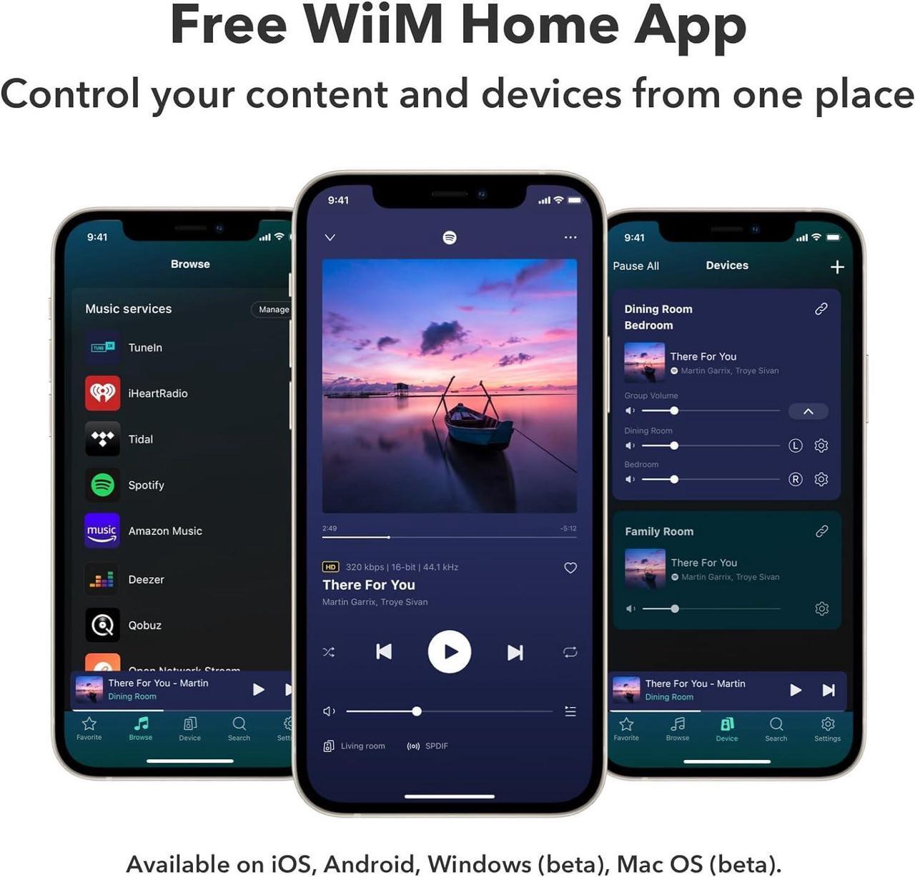Alt view image 6 of 7 - Multiroom Streaming Amplifier with AirPlay 2, Chromecast, HDMI & Voice Control  Stream Spotify,Tidal & More - Silver