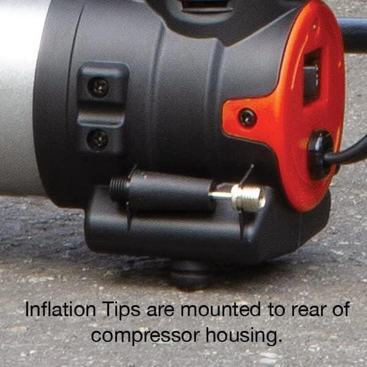Alt view image 4 of 7 - 00088 Tire Inflator Portable Onroad/Offroad Air Compressor for Car, Truck, SUV & RV | 12V On/Off Road Tire Pump Air Compressor Portable Heavy Duty 120 PSI, Alligator Clips, Twist Chuck
