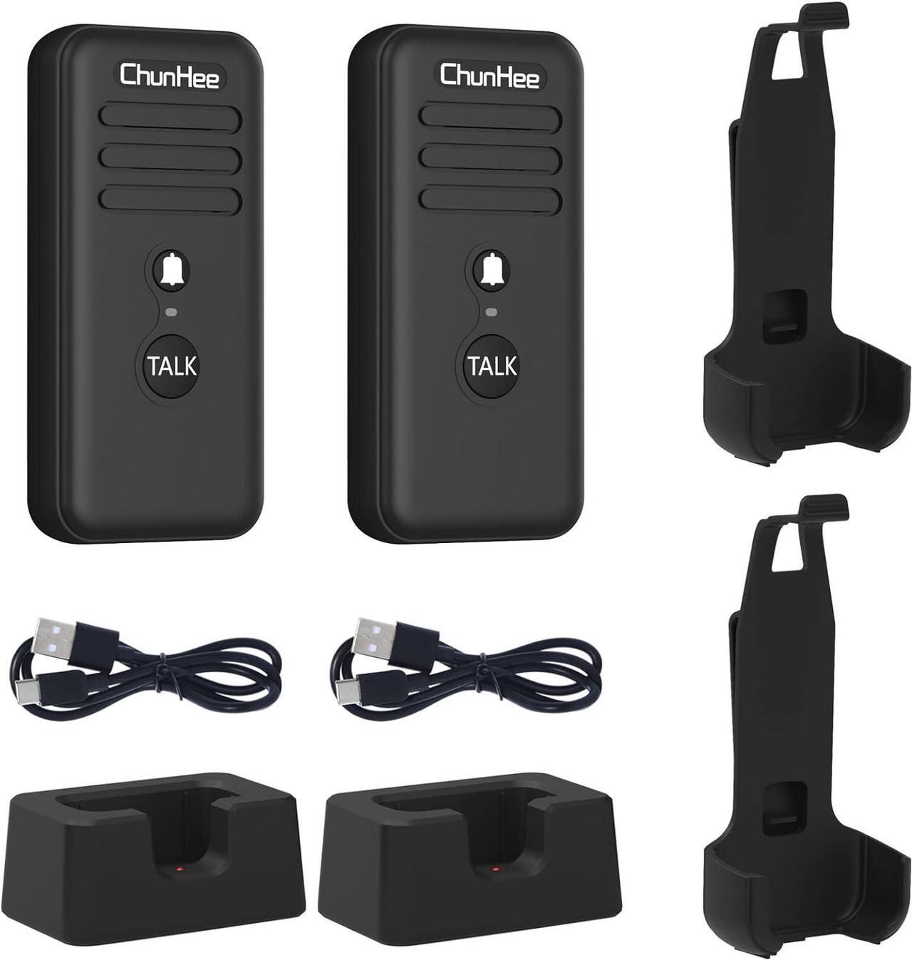 Alt view image 7 of 7 - Wireless for Home 16 Channels Long Standby Caregiver Wireless Intercom System for Elderly 1640ft Portable Intercom Two Way Room to Room Communication Intercom for Home Use, 4 Pack