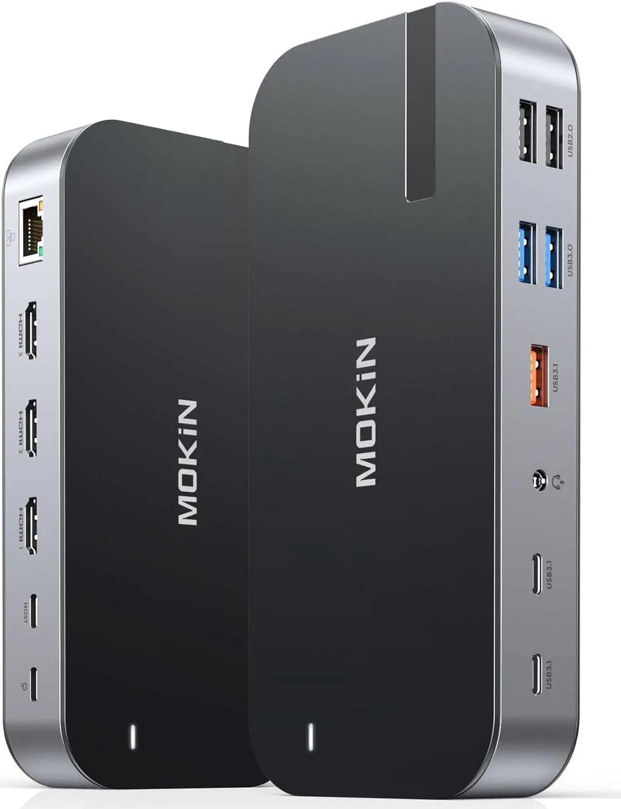 Main image of Laptop Docking Station,16 in 1 Docking Station USB C Dock Triple Monitor,USB C Docking Station with 3 HDMI,PD 100W, USB 3.1/3.0/2.0,RJ 45 Ethernet,SD/TF,Audio for Dell/h P/Lenovo,Matte Black