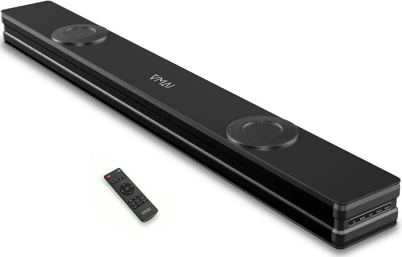 Main image of Sound Bar, Sound Bar with Dual Built-in Subwoofer, 38 Inch 2.1 Sound Bar for TV, 90W Wired & Wireless Bluetooth 5.0, HDMI/Optical/Aux/USB, Wall Mountable, Surround Sound System for Home Theater