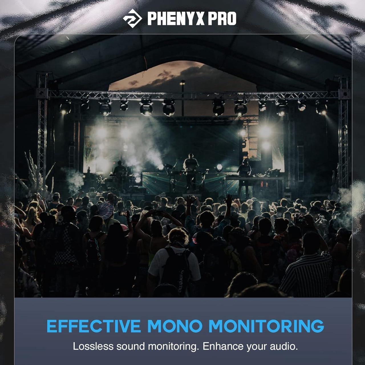 Alt view image 4 of 6 - Mono Dual Wireless in-Ear Monitor System, Metal Wireless IEM System, Sturdy Bodypack Receiver, 2x50 Frequencies, Separate Outputs,164ft Operation, Suitable for Band and Studio (PTM-22)