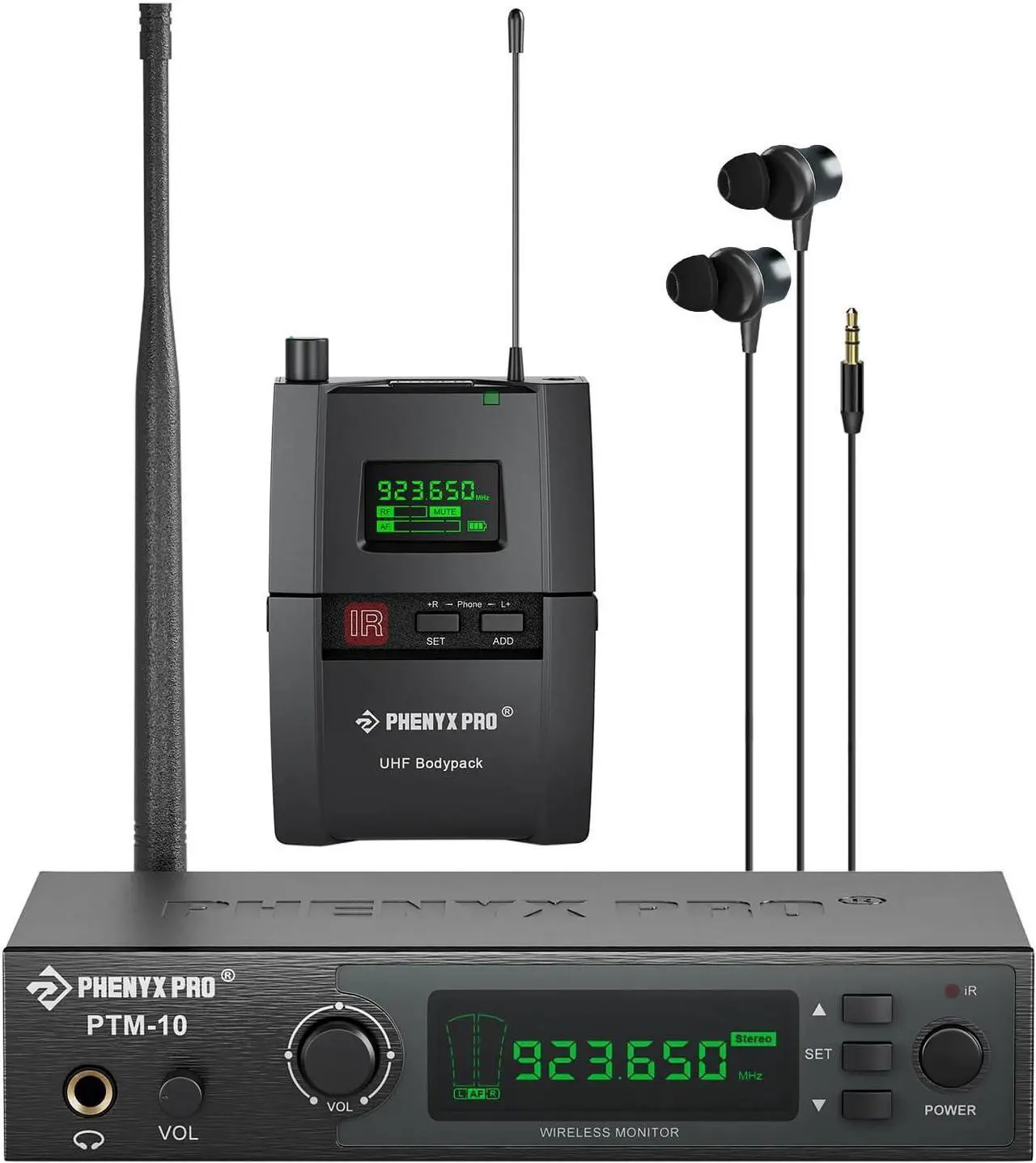 Alt view image 5 of 6 - Wireless in-Ear Monitor System, Stereo IEM System with Rack Mount Kit, 89 Frequencies, 900MHz UHF Band, 164ft Range, Suitable for Stage & Studio (4 Bodypacks with Transmitter)