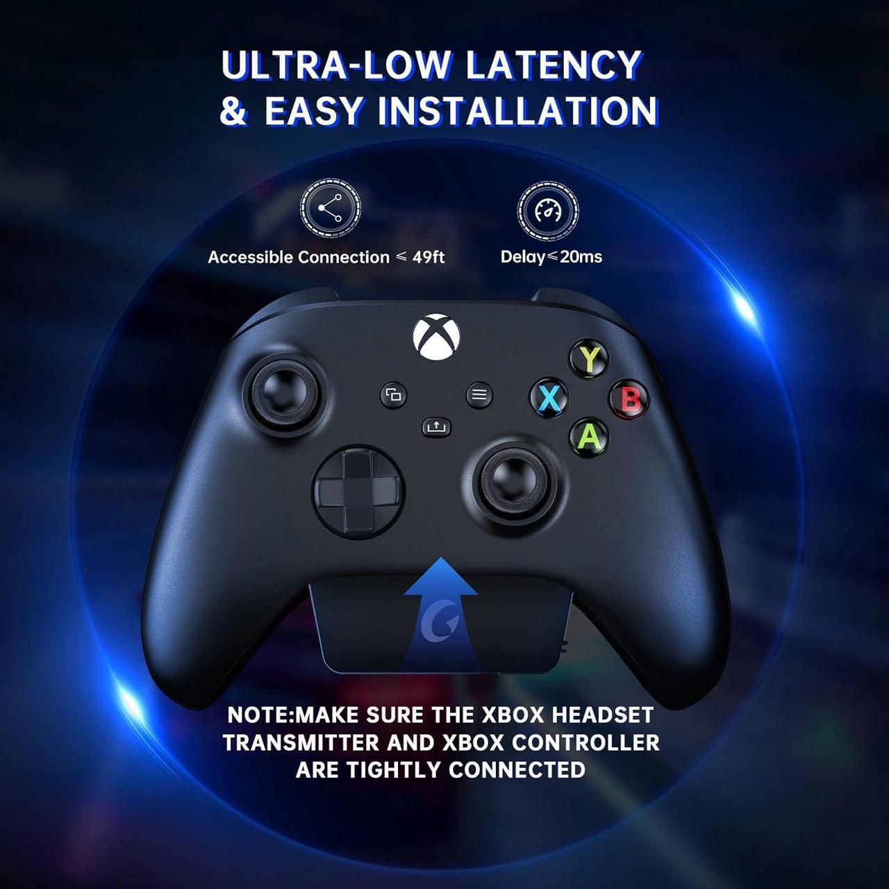 Alt view image 2 of 7 - Wireless Gaming Headset for Xbox Series X|S, Xbox One, PC, PS5, Mac, Nintendo Switch, Bluetooth 5.2, Surround Sound, 60H Battery, Gaming Headphones with Detachable Noise Canceling Microphone-Black