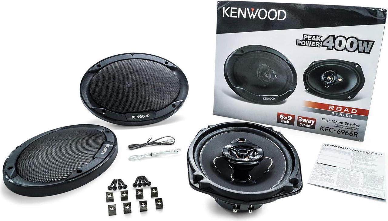 Alt view image 3 of 6 - KFC-6966R Road Series Car Speakers (Pair) - 6"x9" 3-Way Car Coaxial Speakers, 400W, 4-Ohm Impedance, Polypropylene Woofer & Electro-Dynamic Tweeter, Heavy Duty Magnet Design