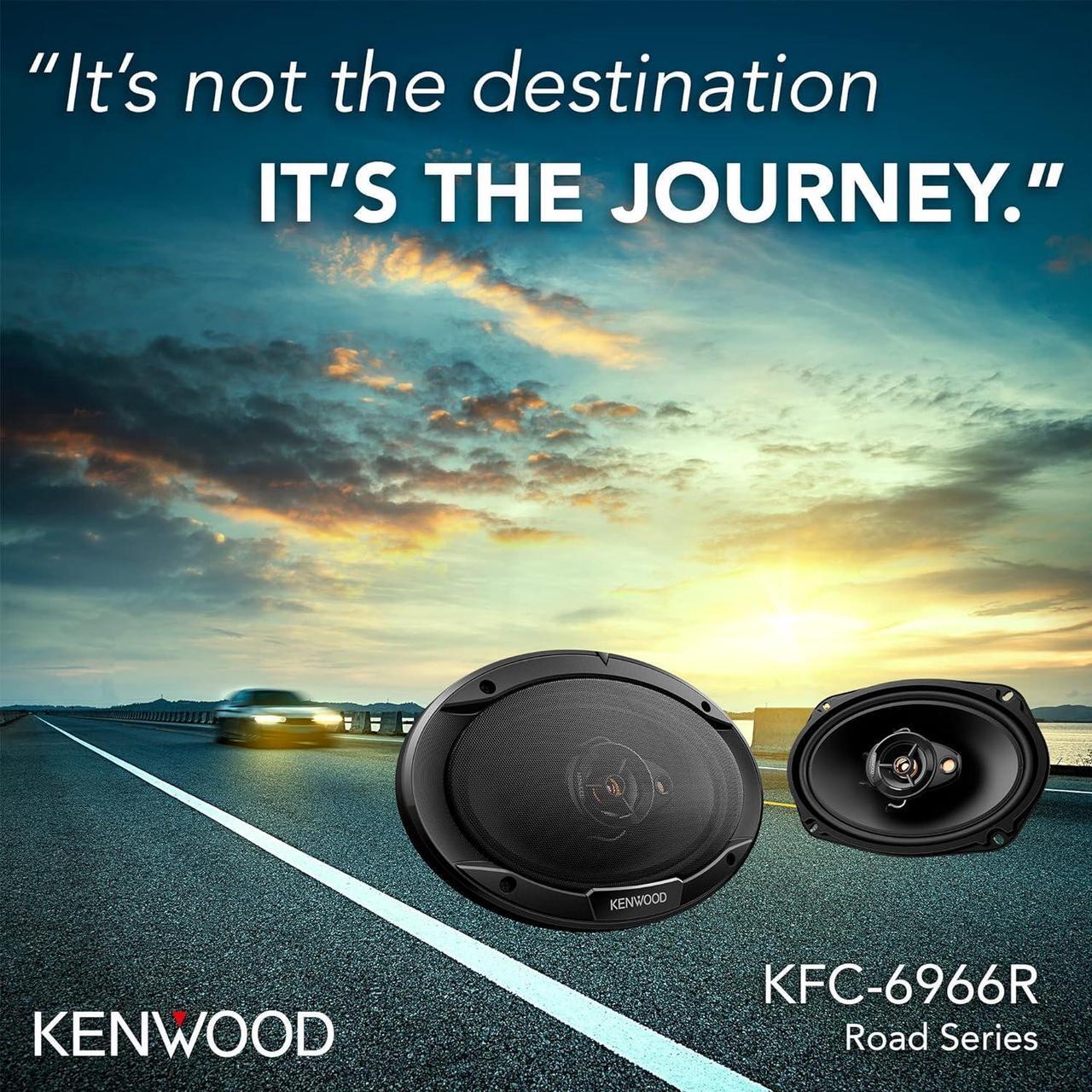 Alt view image 4 of 6 - KFC-6966R Road Series Car Speakers (Pair) - 6"x9" 3-Way Car Coaxial Speakers, 400W, 4-Ohm Impedance, Polypropylene Woofer & Electro-Dynamic Tweeter, Heavy Duty Magnet Design
