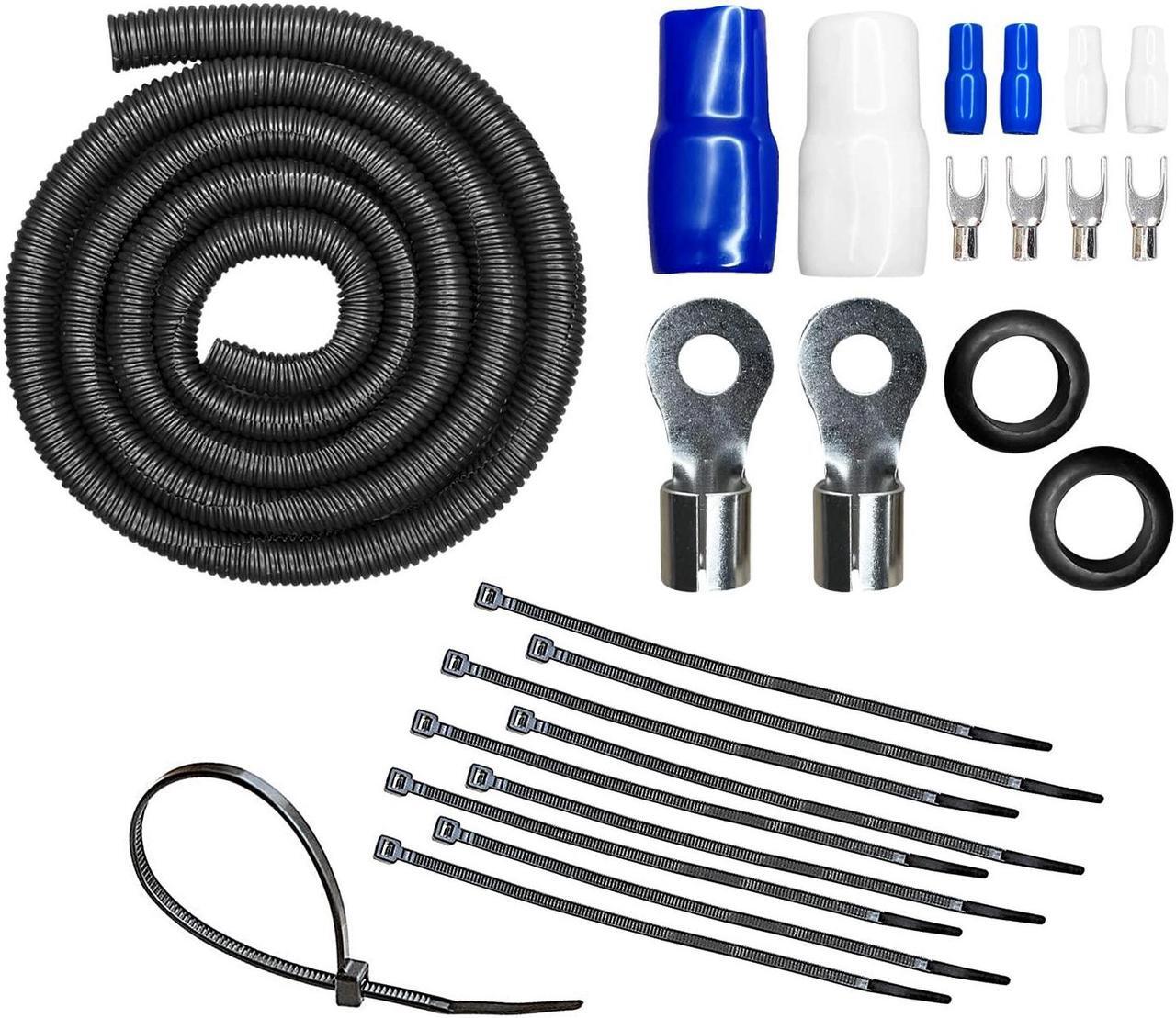 Alt view image 5 of 6 - 1/0 Gauge OFC Complete Amp Wiring Install Kit, AMPKIT-0GA-ELITE