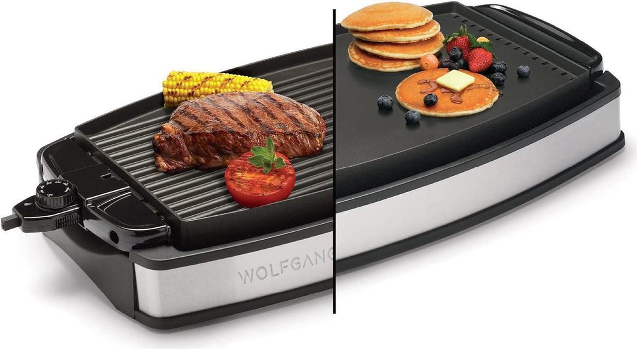 Main image of Puck XL Reversible Grill Griddle, Oversized Removable Cooking Plate, Nonstick Coating, Dishwasher Safe, Heats Up to 400ºF, Stay Cool Handles