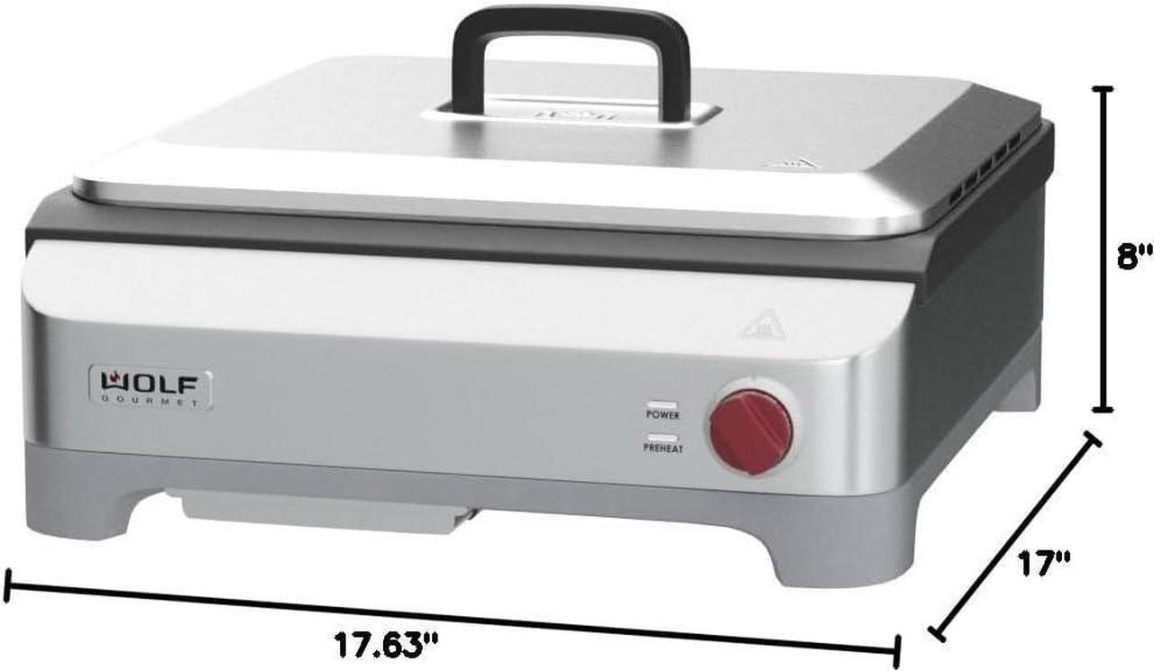Alt view image 6 of 6 - Puck XL Reversible Grill Griddle, Oversized Removable Cooking Plate, Nonstick Coating, Dishwasher Safe, Heats Up to 400ºF, Stay Cool Handles