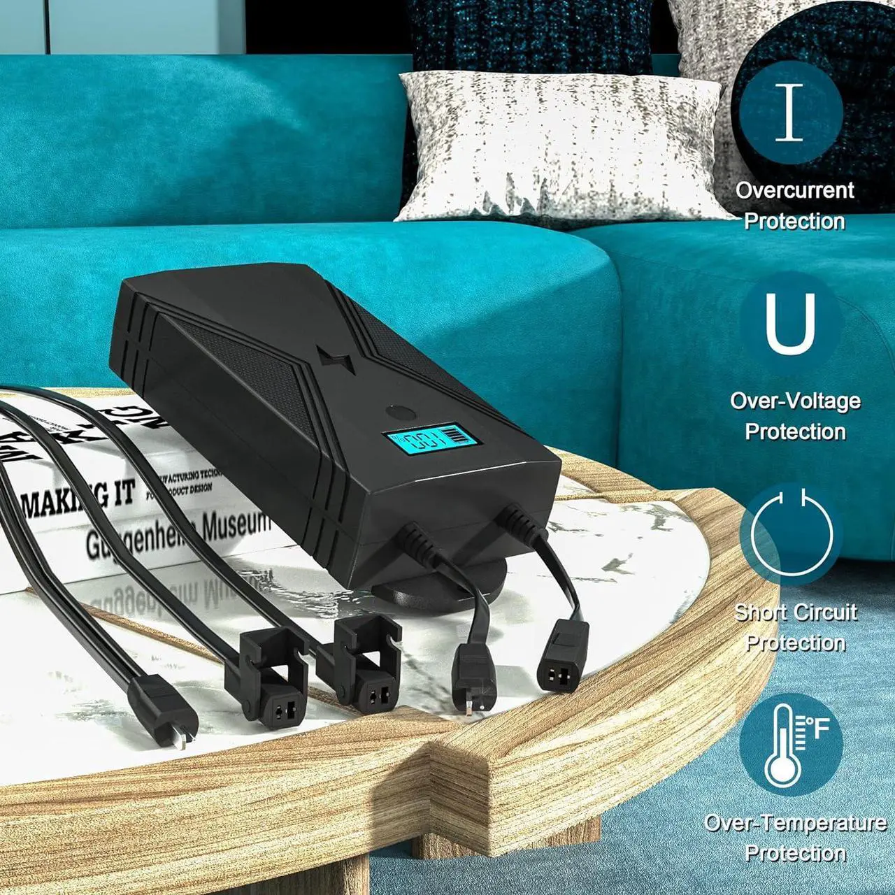 Alt view image 4 of 5 - Battery Pack for Reclining Furniture- 2500mAh Power Recliner Battery Pack Rechargeable, Universal Furniture Battery Pack with 2-Pin Electric Connection for Lift Chairs Sofas- Power Supply
