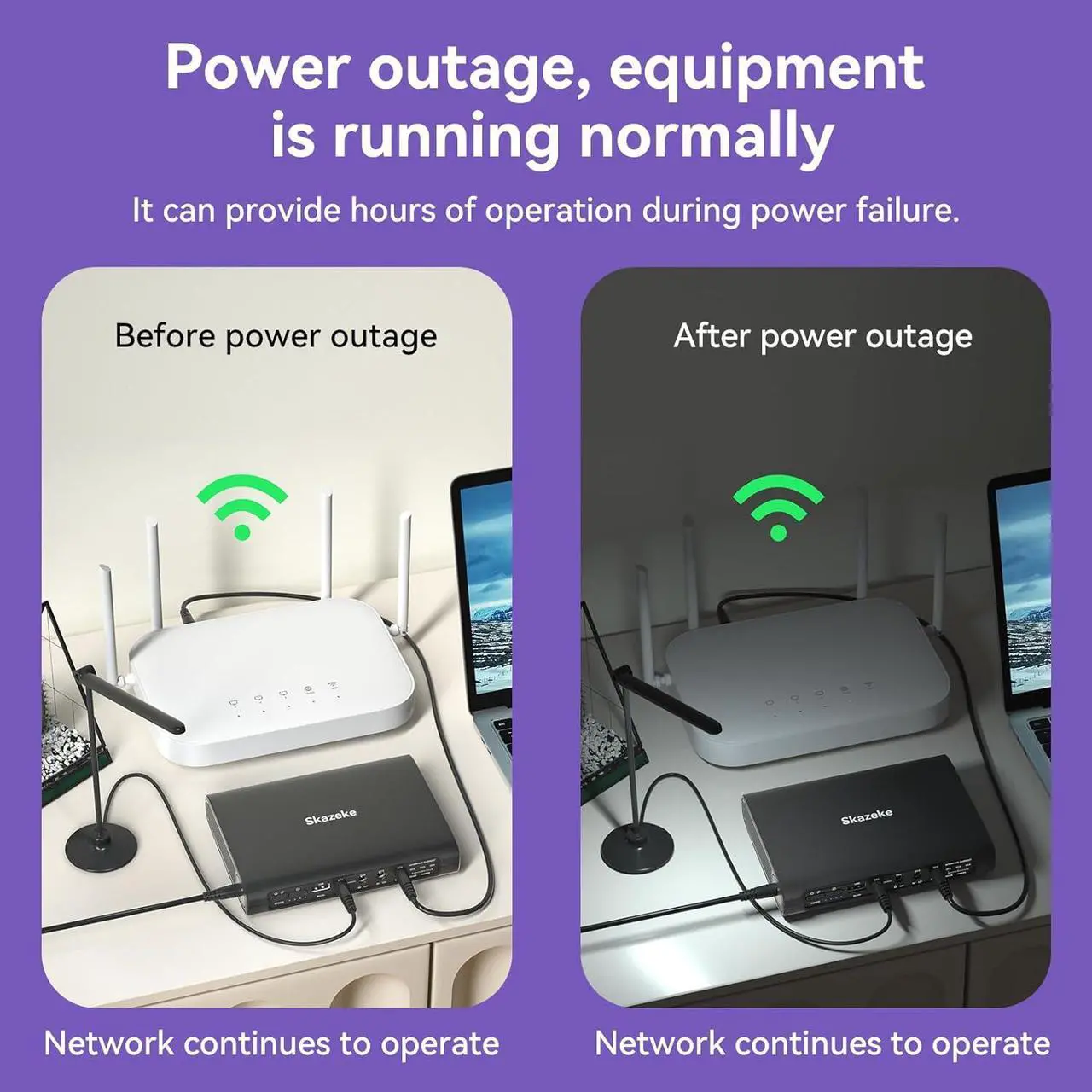Alt view image 3 of 7 - Mini UPS Uninterrupted Power Supply 20000mAh Lithium ion Backup Battery with DC 12V/9V/5V/3A Output for Wireless Router Modem LED Light CCTV Camera Smartphone and More