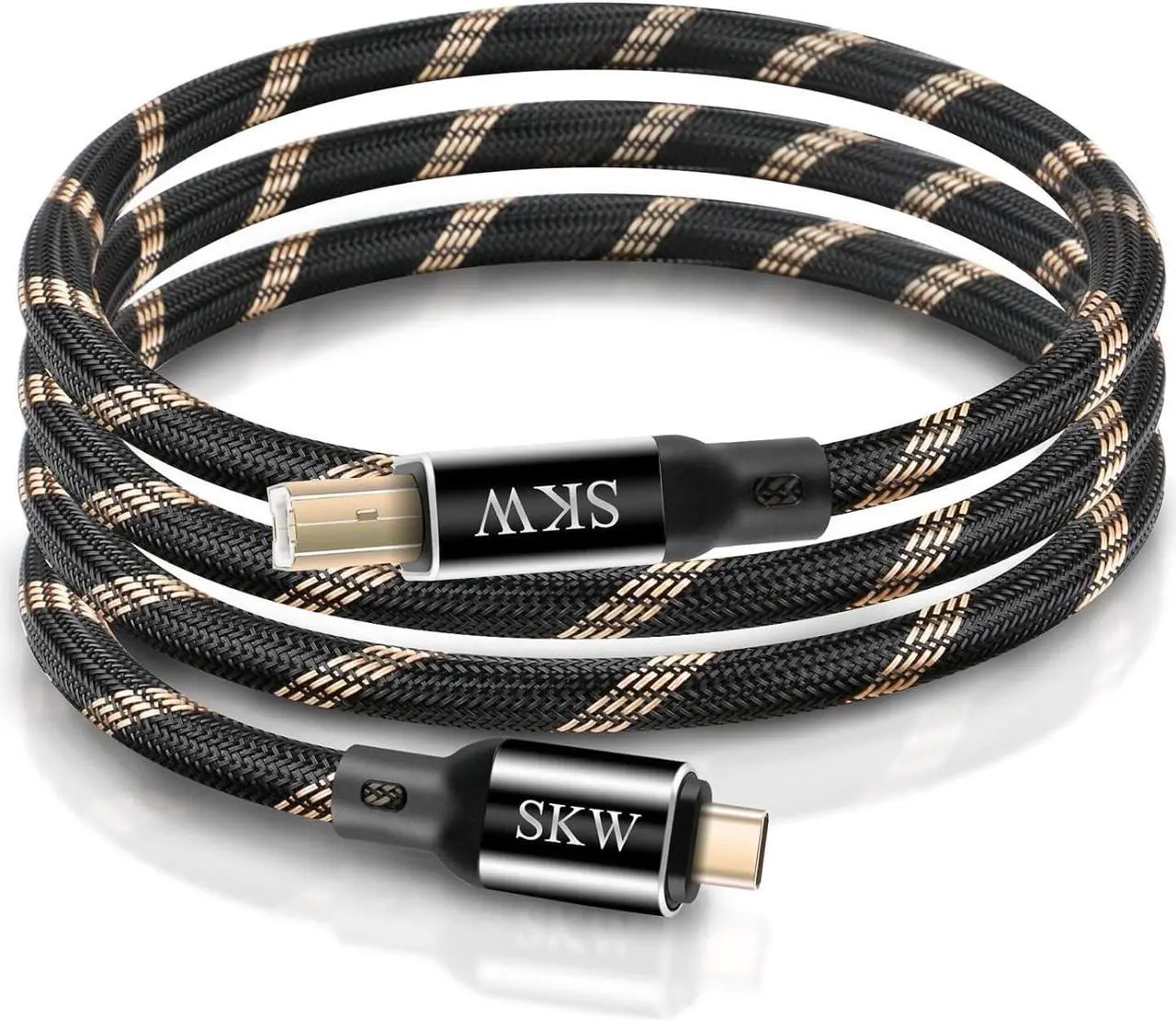 Main image of Audiophiles USB Printer Cable Type C/USB C to USB B High Speed DAC Decoder Cable 9.8ft / 3M