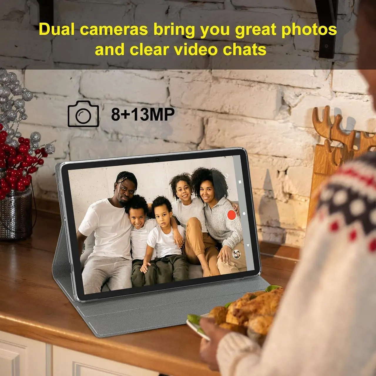 Alt view image 6 of 7 - 2024 Newest 2 in 1 Tablet 10 inch Tablet 128GB Storage 1TB Expand Octa- Core Android Tablet Main13MP 5G WiFi Tablet IPS 1920 * 1200 with Stylus Keyboard