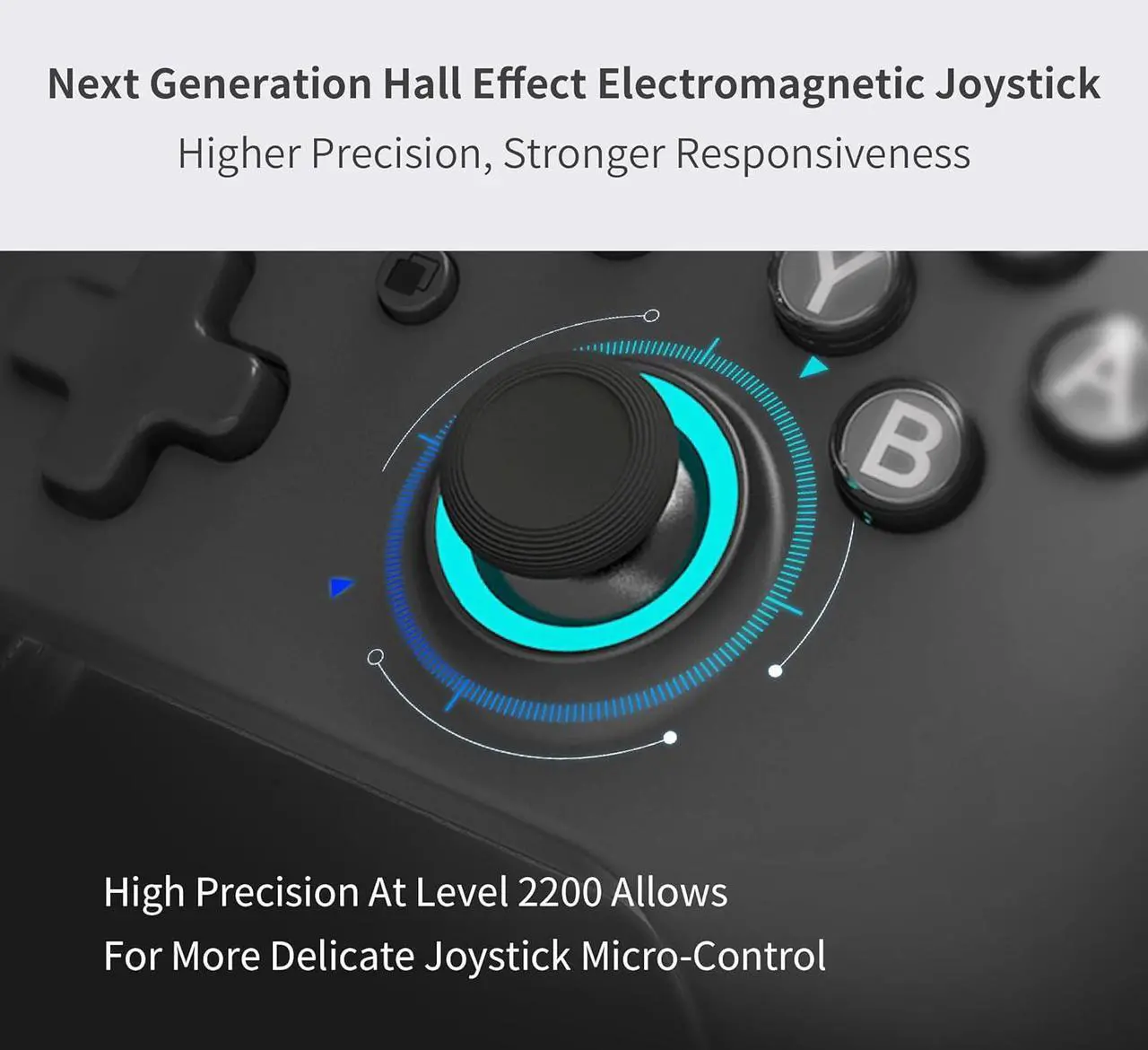 Alt view image 3 of 7 - KK3 MAX Controller,Kingkong 3 Maglev Vibration Motor,Hall Effect Bluetoot/Wired/Wireless Controller with 1000Hz Polling Rate and Level 2200 High Precision Joystick for Windows, Android, iOS (White)