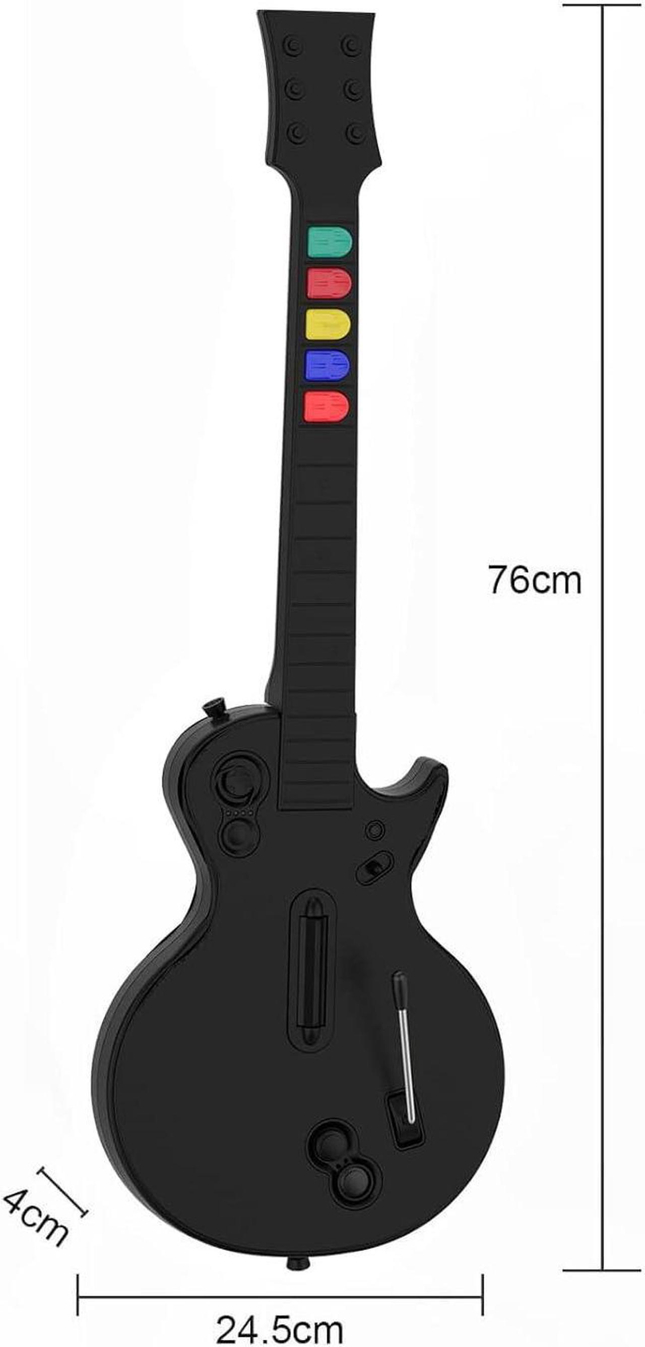 Alt view image 7 of 7 - PC Guitar Hero Controller, Wireless PS3 Guitar Hero with Dongle for PC,Playstation 3 Guitar Hero Rock Band Would Tour Clone Hero Games - Black