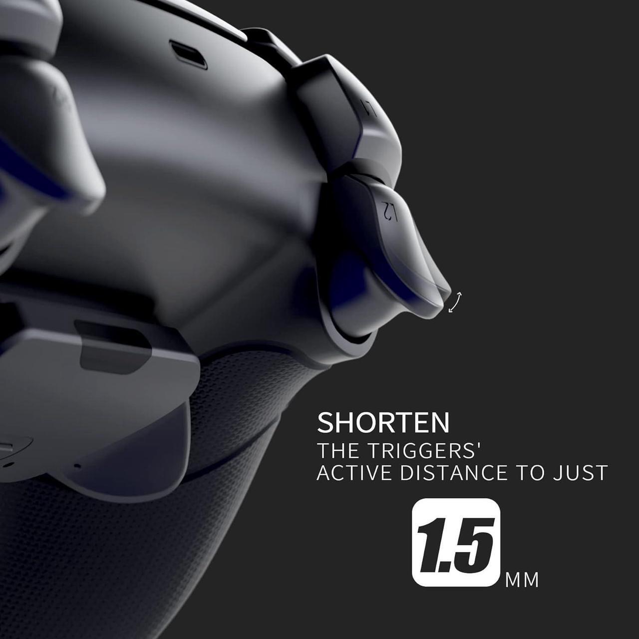 Alt view image 3 of 6 - Esports Rival Elite Controller 2 Paddles & Interchangeable Thumbsticks & Hair Trigger Compatible with ps5 Customized Game Controller PC Wireless FPS Gamepad - Black
