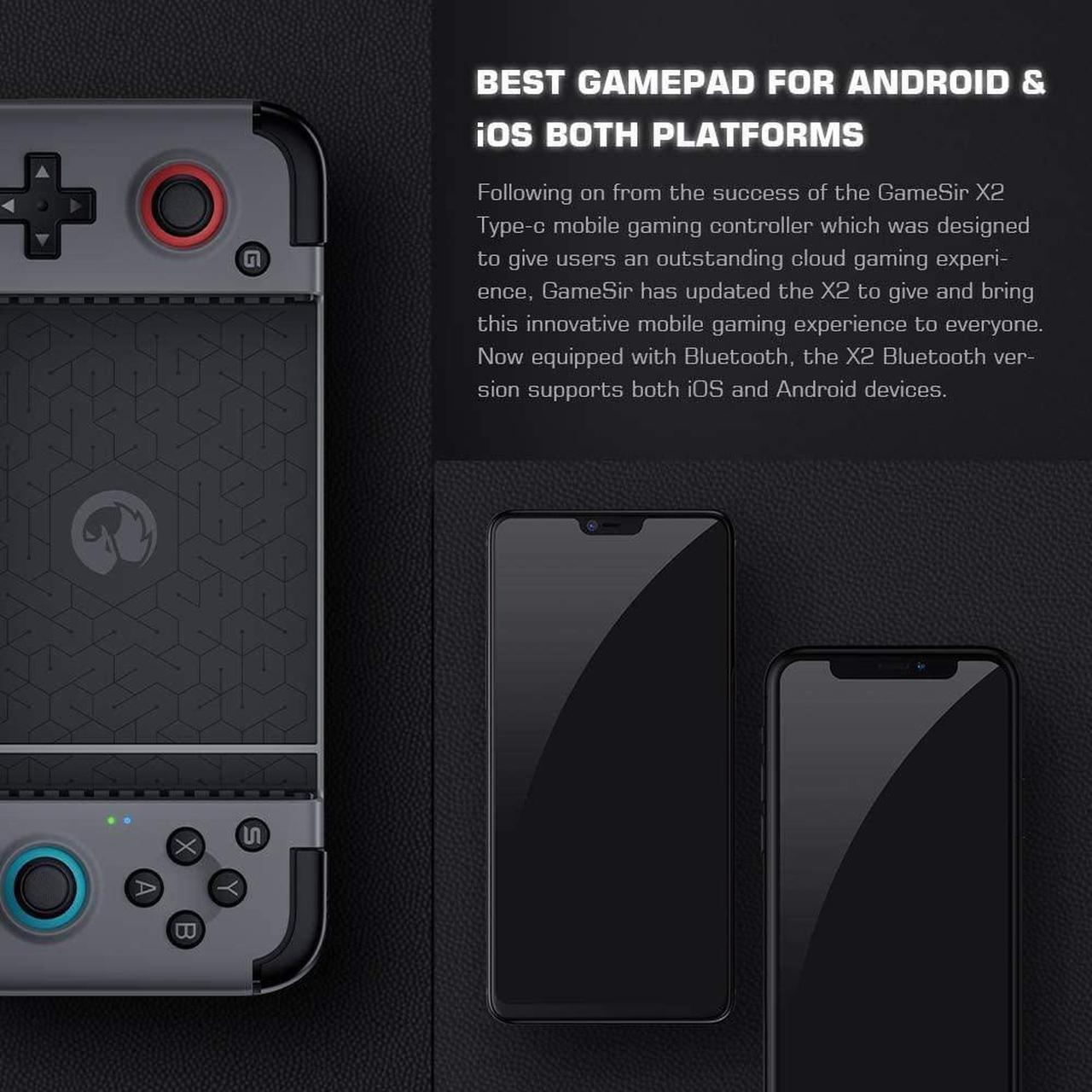 Alt view image 2 of 6 - X2 Pro Mobile Game Controller for Android Phone, Play Xbox Game Pass, Xcloud, Apex, Stadia, Luna - Mappable Back Buttons - Passthrough ChargingInclude 1 Free Month Xbox Game Pass Ultimate