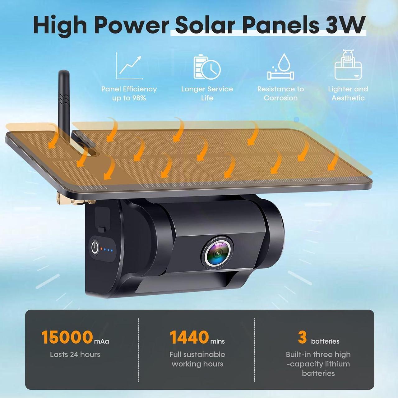 Alt view image 3 of 7 - RV Backup Camera Wireless Portable: Magnetic Scratch-Proof Install-Free 7-Inch Rear View Camera with DVR Recording Monitor - Rechargeable Solar Reverse Camera for Trailer Truck Camper AMTIFO A8