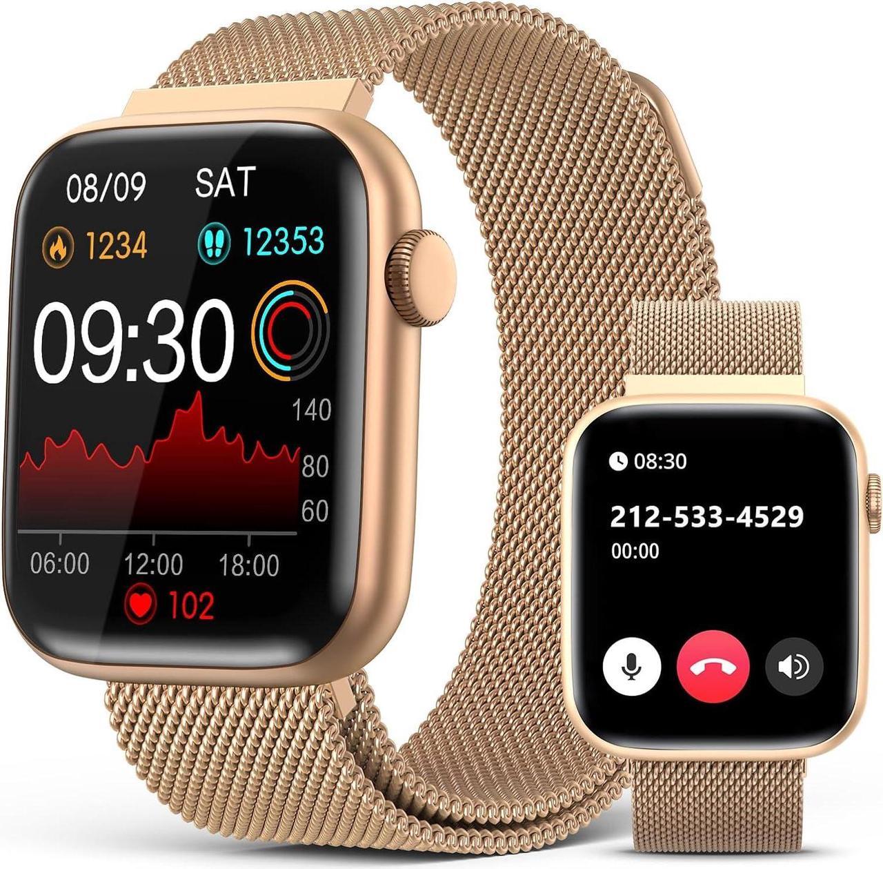 Main image of Smart Watches for Women (Answer/Make Calls), 1.9" HD Full Touch Screen, Fitness Tracker with Heart Rate Blood Oxygen Blood Pressure Sleep Monitor, IP67 Waterproof Smartwatch for Android iOS