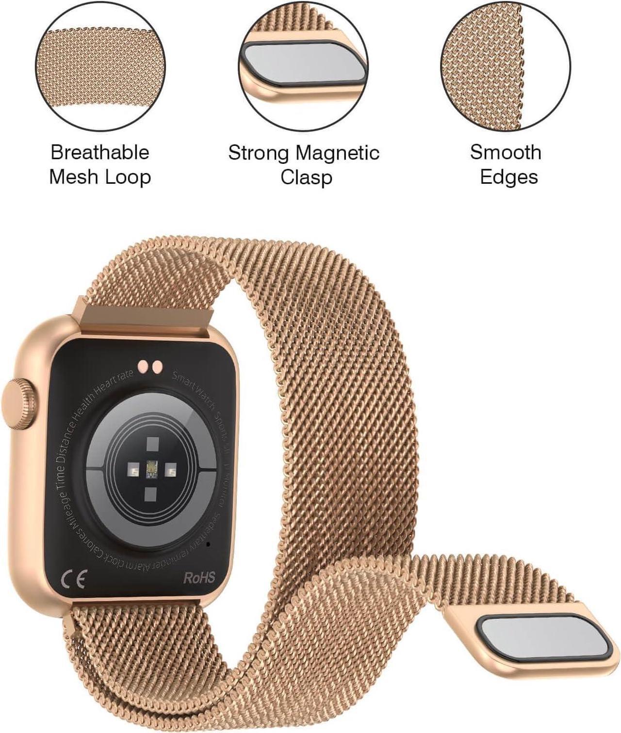 Alt view image 6 of 7 - Smart Watches for Women (Answer/Make Calls), 1.9" HD Full Touch Screen, Fitness Tracker with Heart Rate Blood Oxygen Blood Pressure Sleep Monitor, IP67 Waterproof Smartwatch for Android iOS