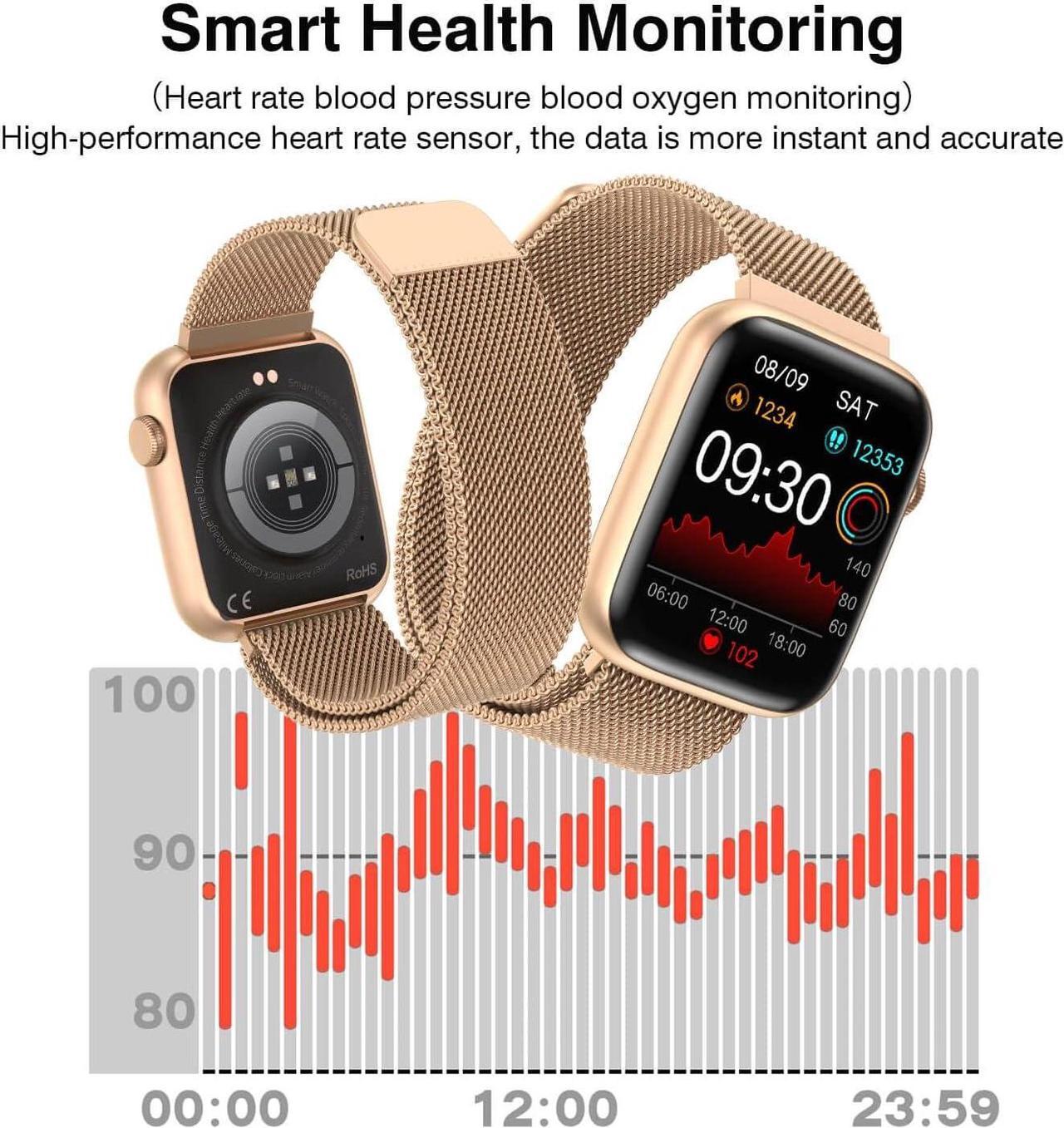 Alt view image 7 of 7 - Smart Watches for Women (Answer/Make Calls), 1.9" HD Full Touch Screen, Fitness Tracker with Heart Rate Blood Oxygen Blood Pressure Sleep Monitor, IP67 Waterproof Smartwatch for Android iOS