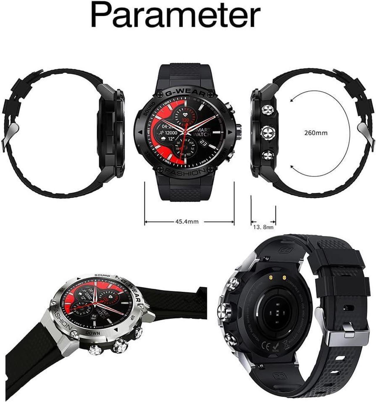 Alt view image 7 of 7 - Smart Watches for Men Activity Fitness Tracker Smartwatch with Bluetooth Call Heart Rate Sleep Monitor Pedometer Waterproof Sport Watch for Android iOS Phone