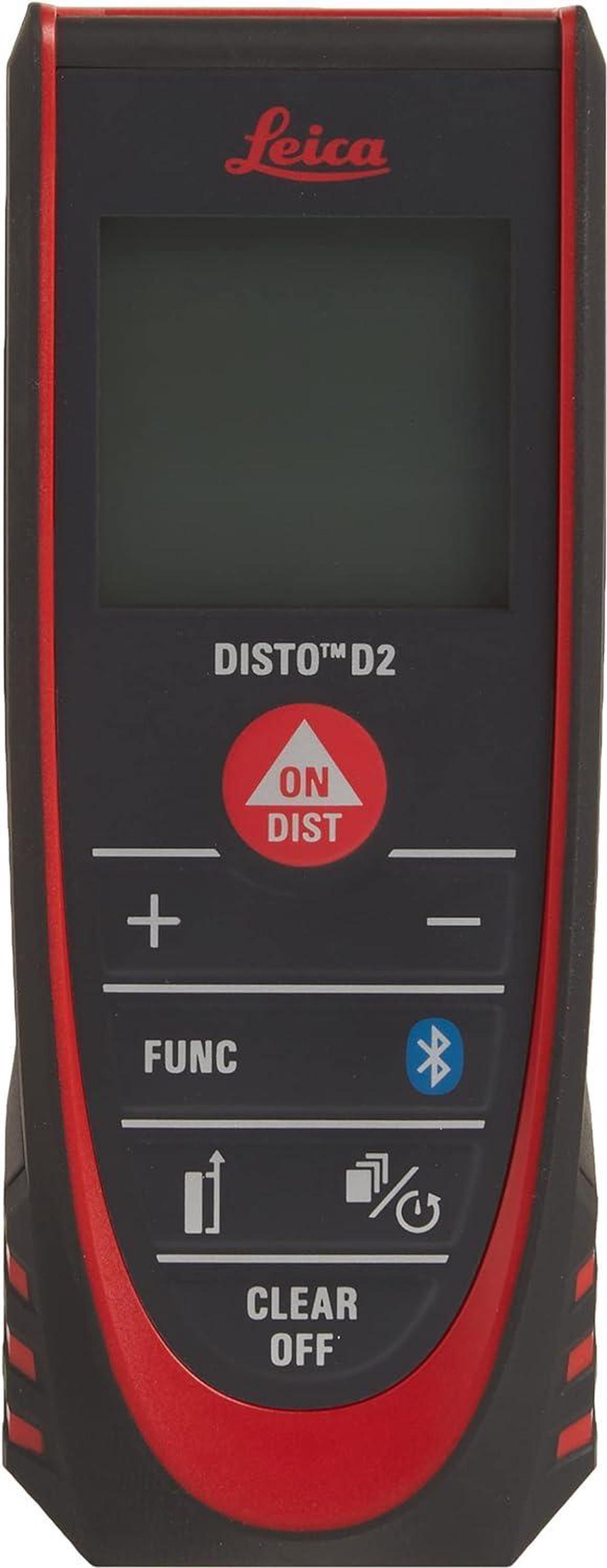 Main image of 838725 DISTO D2 New 330ft Laser Distance Measure with Bluetooth 4.0, Black/Red, 1.7 x 1 x 4.6 inches
