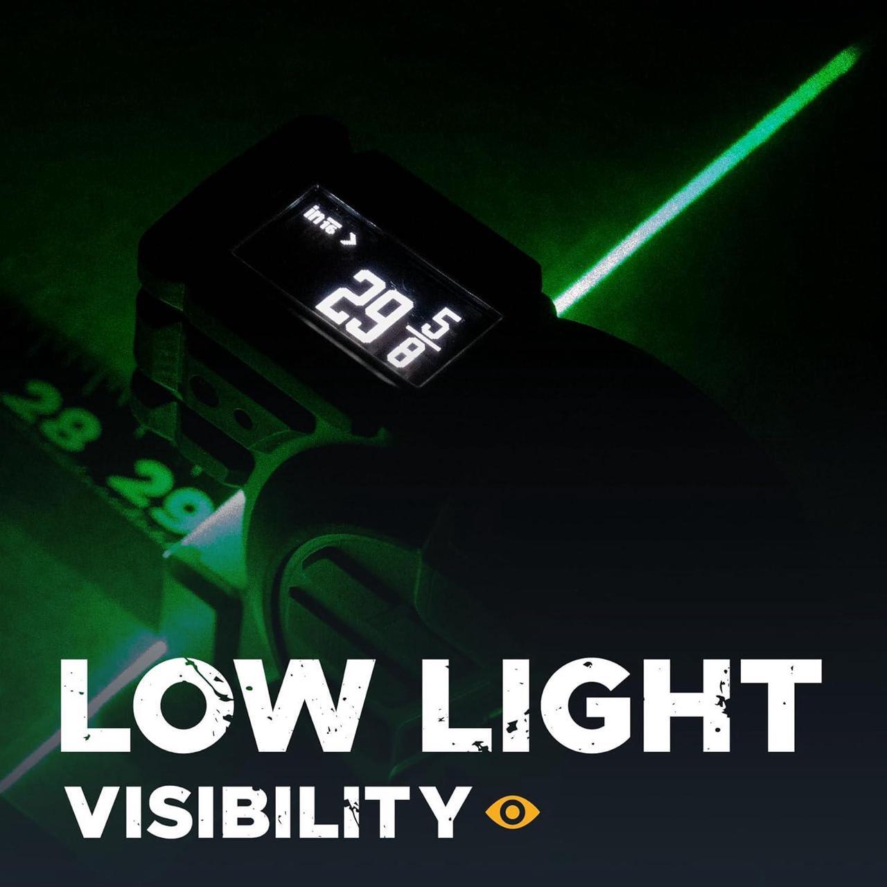Alt view image 6 of 7 - T1 Tomahawk Digital Tape Measure - Professional Accurate Measuring Tool, Green Laser, E-Paper Measuring List, Measurements Shared Over Bluetooth, Replaceable Blades