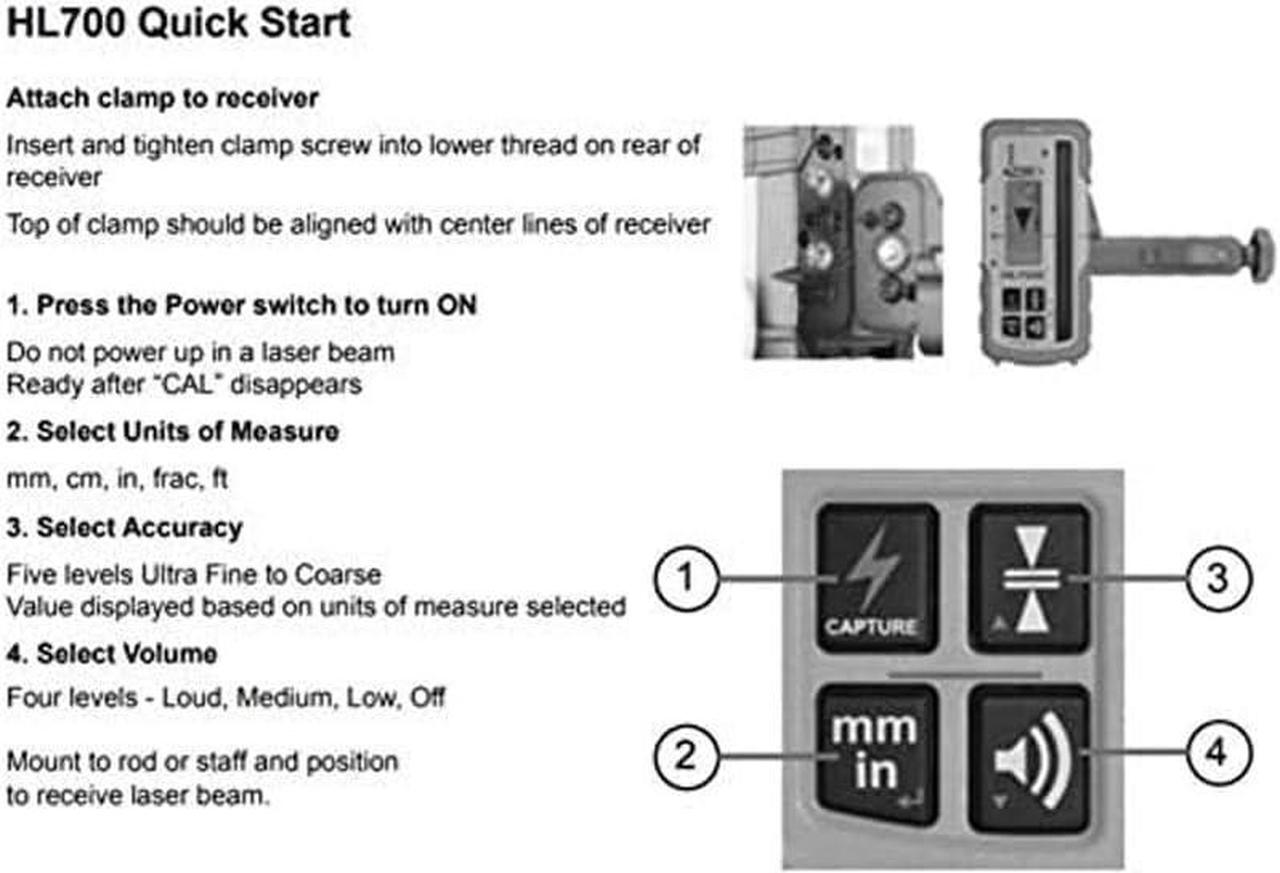 Alt view image 5 of 7 - HL700 Digital Readout Receiver for Basic &Advanced Performance, Huge 5 in (12.7 cm) Reception Height, Front &Rear LCD Displays, Waterproof and Weatherproof
