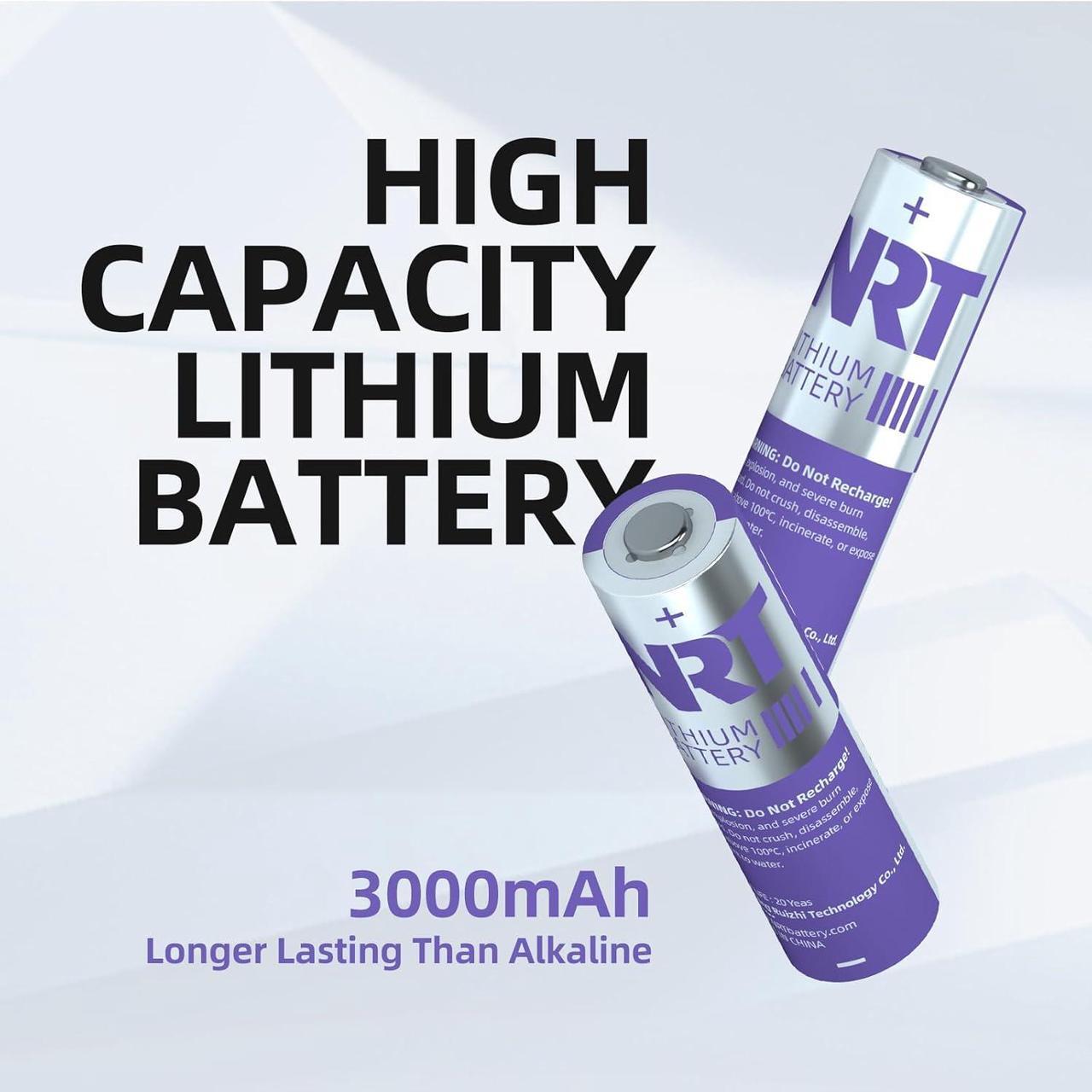 Alt view image 5 of 7 - AA Batteries 48 Pack Lithium Iron Double A Batteries 1.5V 3000mAh Longer Lasting AA Lithium Batteries for Blink Camera, Blink Battery Replacement Non-Rechargeable(Lithium AA-48 Count)
