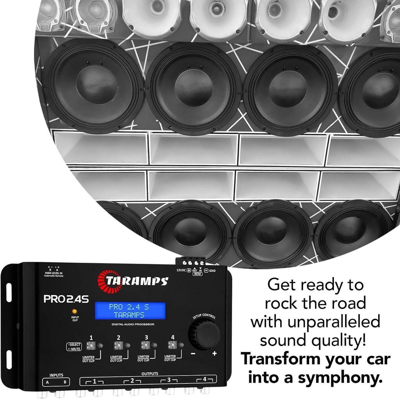 Alt view image 4 of 6 - 2.4S DSP Crossover full Digital Signal Processor and Equalizer with sequencer 15-band Graphic Equalization 12 preset EQ 2-Channel in and 4-Channel Out