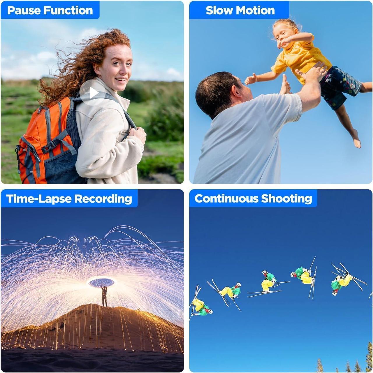 Alt view image 5 of 6 - Video Camera Camcorder 4K 42MP YouTube Vlogging Camera 18X Digital Zoom 3 270° Rotation Screen vlog Camera with Microphone, Remote Control, 2 Batteries, Lens Hood, 32G SD Card