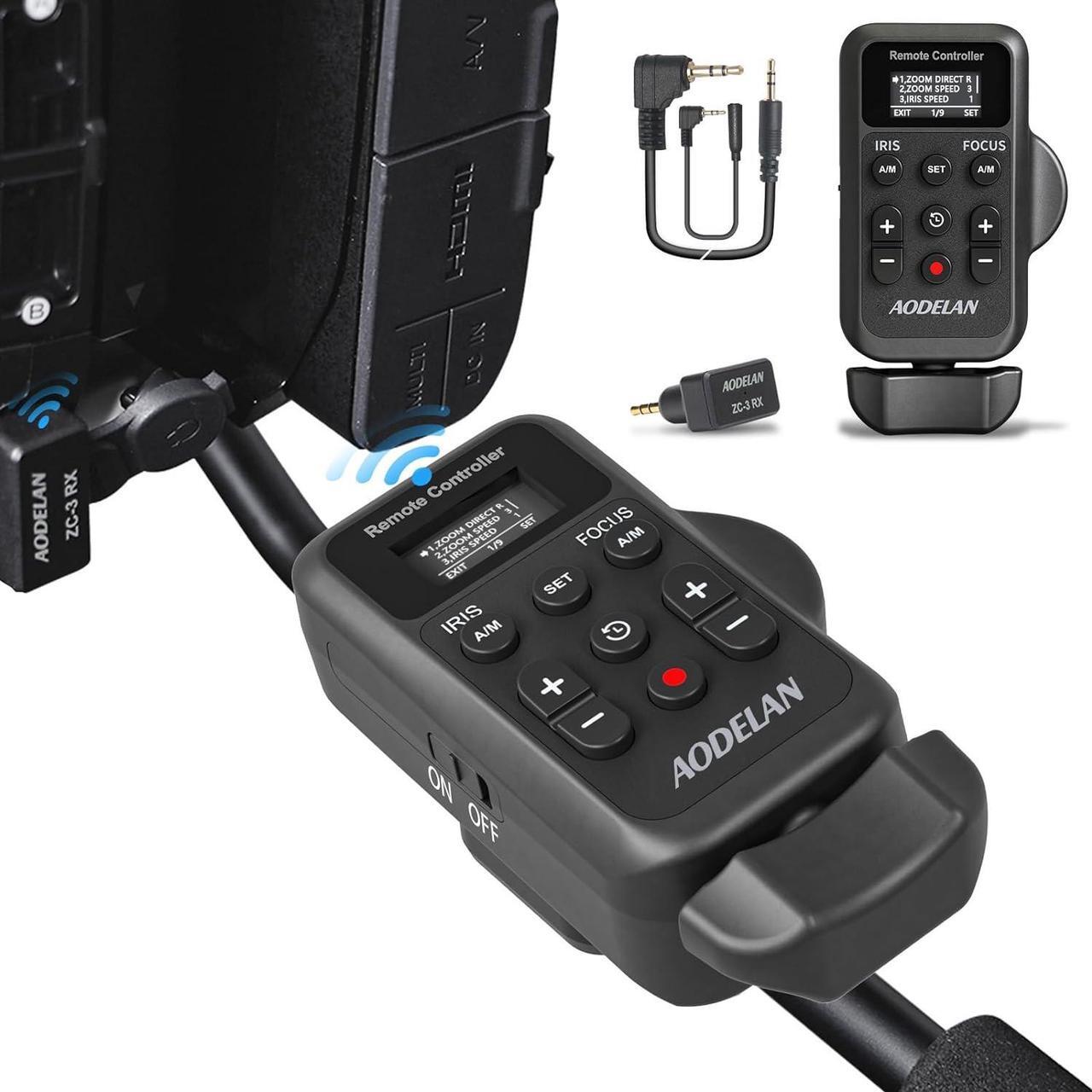 Main image of Wireless Camcorder Remote Control Zoom Controller with LANC or Remote Jack (2.5 mm),LensZoom Focus Iris Camera Control Compatible with  XA50 XA55 XF405 G60 G26 / NX80, NX3,NX200