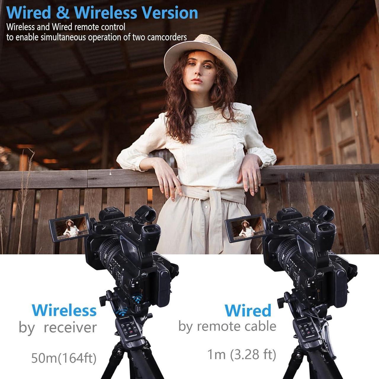 Alt view image 2 of 7 - Wireless Camcorder Remote Control Zoom Controller with LANC or Remote Jack (2.5 mm),LensZoom Focus Iris Camera Control Compatible with  XA50 XA55 XF405 G60 G26 / NX80, NX3,NX200