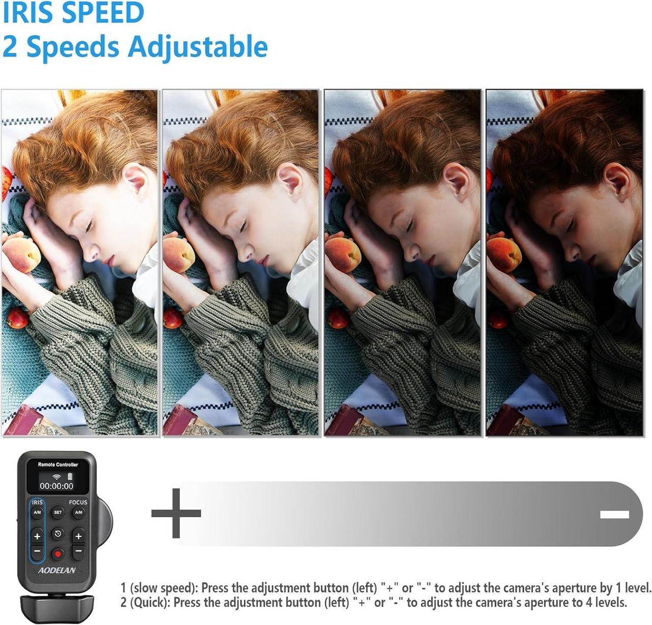 Alt view image 3 of 7 - Wireless Camcorder Remote Control Zoom Controller with LANC or Remote Jack (2.5 mm),LensZoom Focus Iris Camera Control Compatible with  XA50 XA55 XF405 G60 G26 / NX80, NX3,NX200