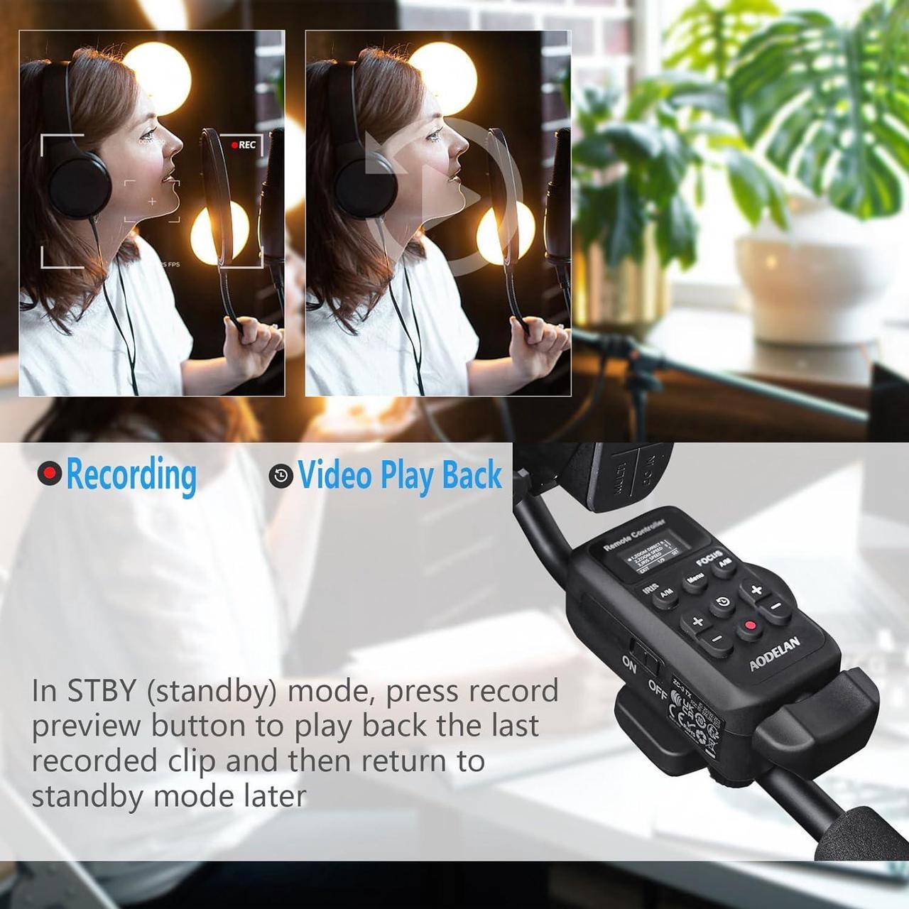 Alt view image 6 of 7 - Wireless Camcorder Remote Control Zoom Controller with LANC or Remote Jack (2.5 mm),LensZoom Focus Iris Camera Control Compatible with  XA50 XA55 XF405 G60 G26 / NX80, NX3,NX200