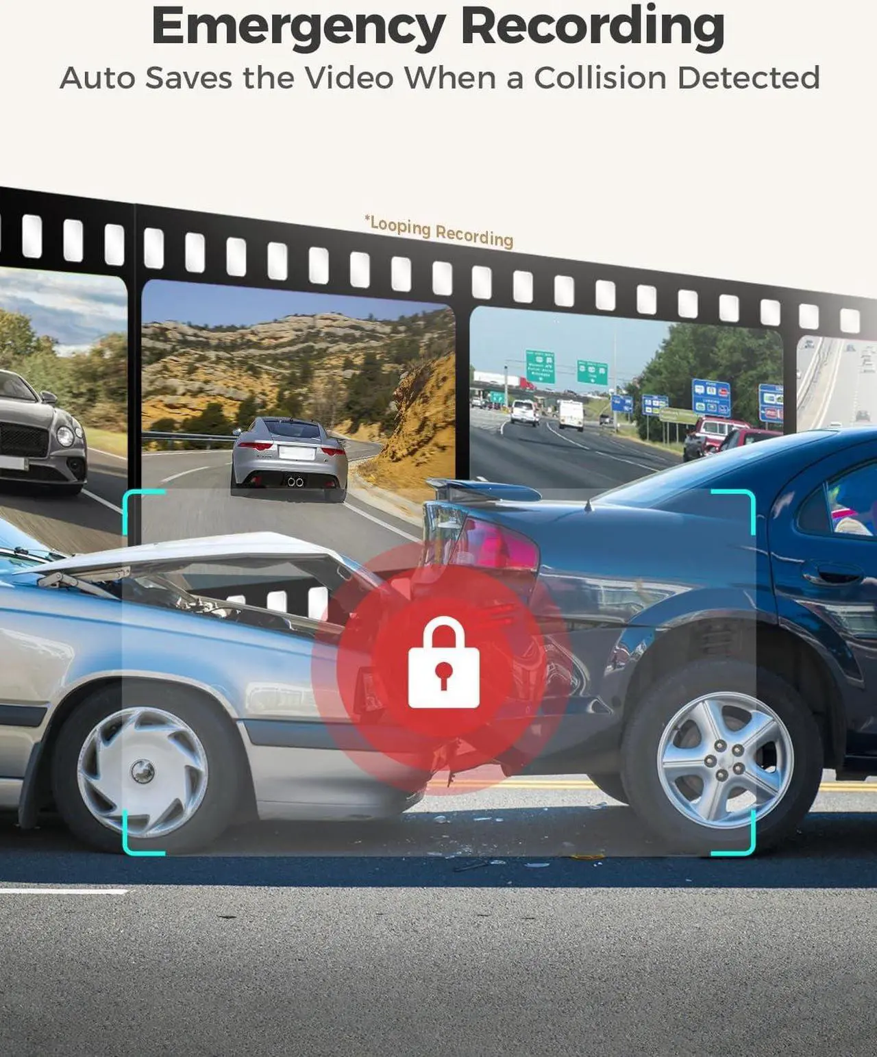 Alt view image 5 of 7 - 5K Dash Cam Front and Rear, Built-in 128GB eMMC, 5G WiFi GPS, 4K+1080P Car Camera with 3'' Touch Screen Voice Control, WDR Night Vision Driving Rocorder, Parking Mode G-Sensor (D25)