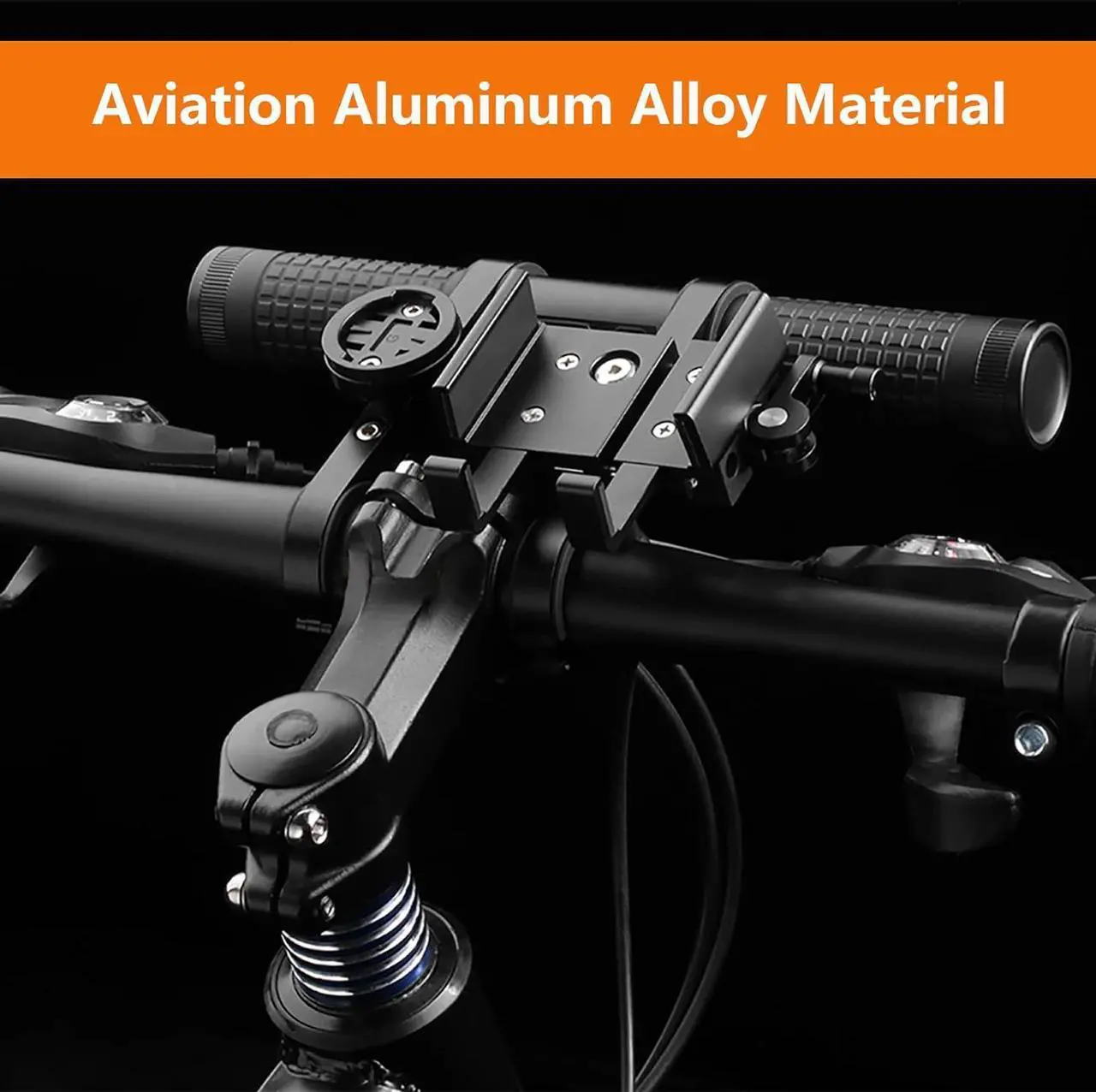 Alt view image 3 of 6 - 2400lumens Bicycle Light,Bike Handlebar Extender, Bike Headlights, Comes with a &Bike Phone Mount,Cycling Computer Mount and a Built-in 10000mAh USB Rechargeable Power Bank