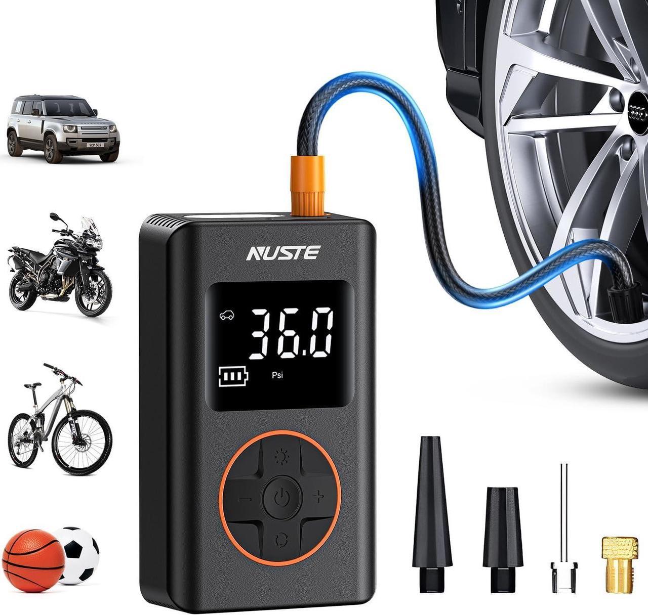 Main image of Tire Inflator Portable Air Compressor - 150 PSI Cordless Mini Bike Tire Pump, Air Pump for Car Motorcycle Bicycle Tires, Balls, with Pressure Gauge, LED Light