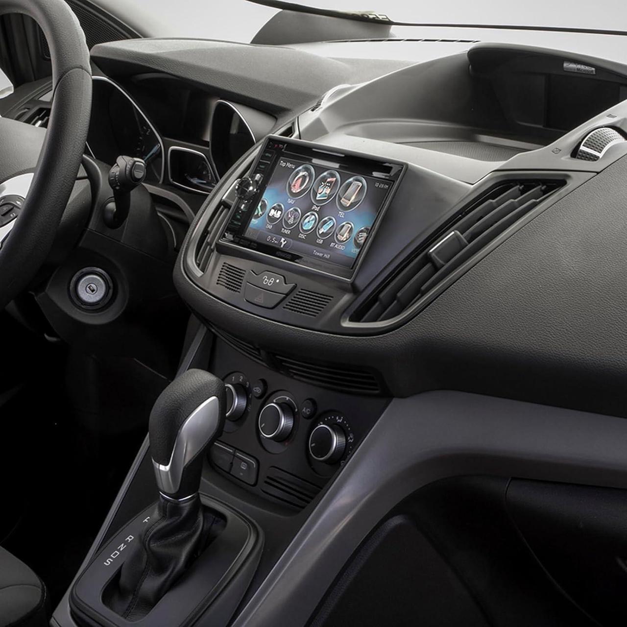 Alt view image 4 of 5 - FD6200B Double DIN Radio Installation Dash Kit Compatible with Select 2012-14 Ford Focus - Non Factory Navigation Models Only - Car Stereo Install Kit
