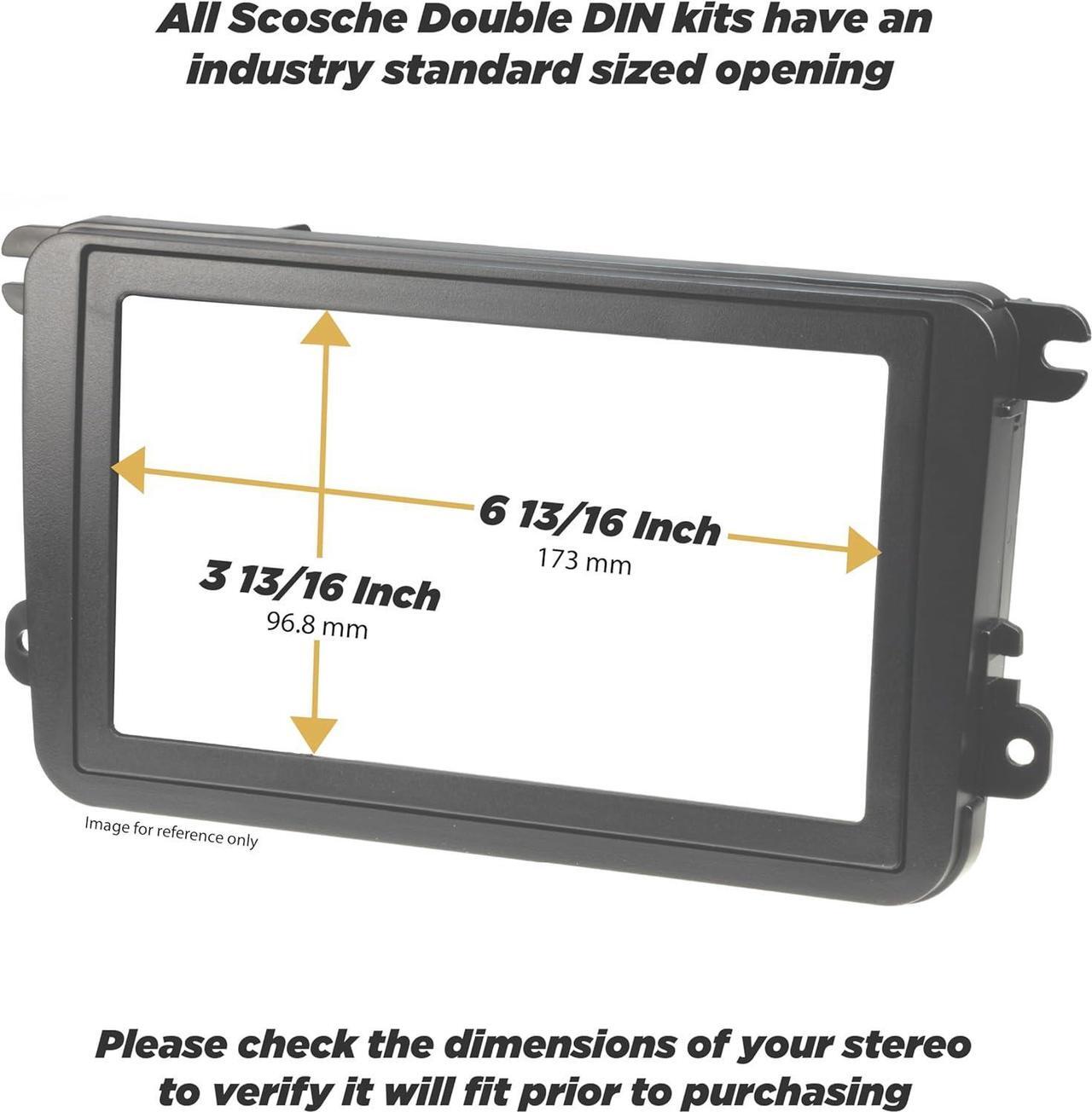 Alt view image 5 of 5 - FD6200B Double DIN Radio Installation Dash Kit Compatible with Select 2012-14 Ford Focus - Non Factory Navigation Models Only - Car Stereo Install Kit