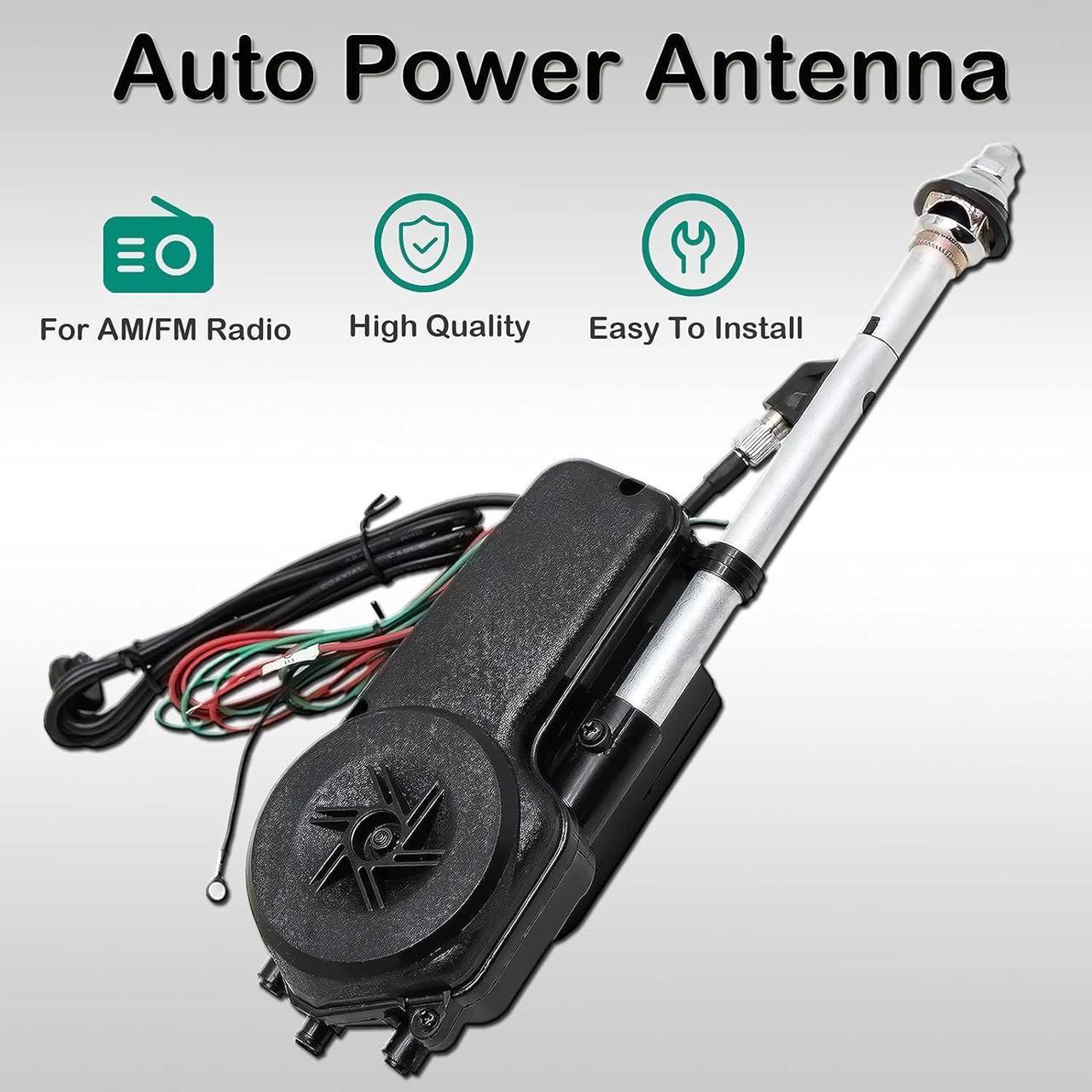 Alt view image 2 of 7 - Universal 12V Car Power Radio Antenna Fully Automatic Retractable Power Antenna Assembly Design for Am Fm Radio Antenna Mast Replacement Kit