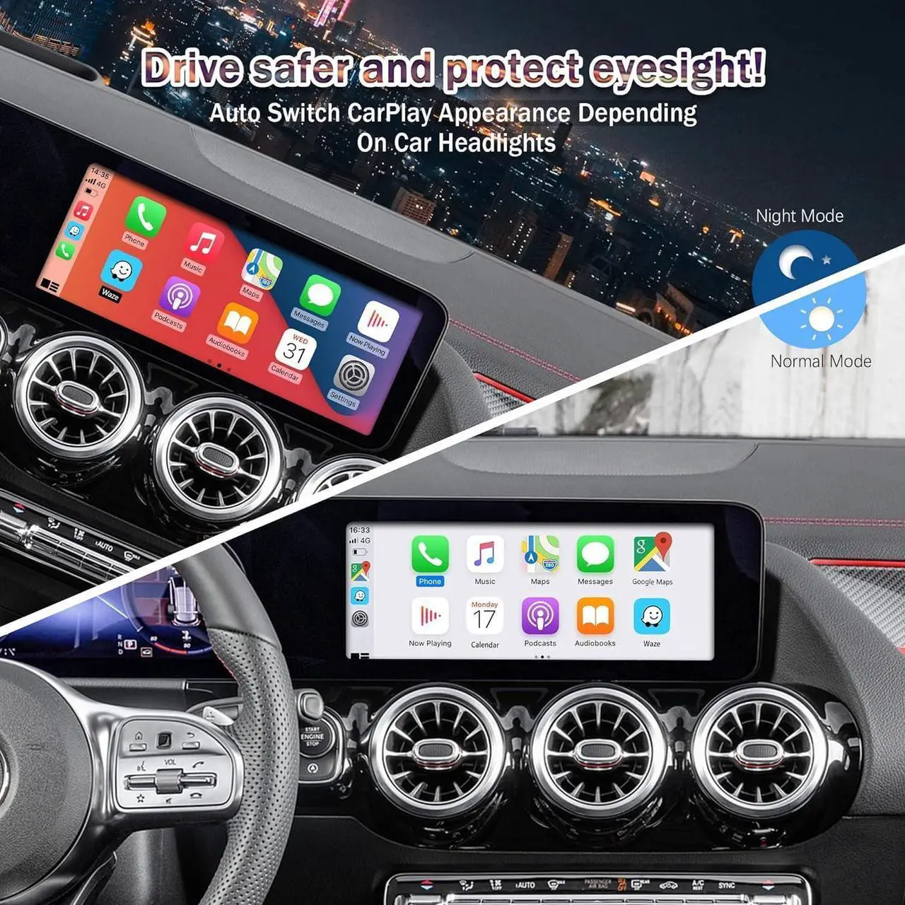 Alt view image 6 of 7 - Wireless CarPlay Adapter 2024 Carplay Wireless Adapter for Cars with Factory Wired CarPlay (Year: After 2016), No Lag U2-Air