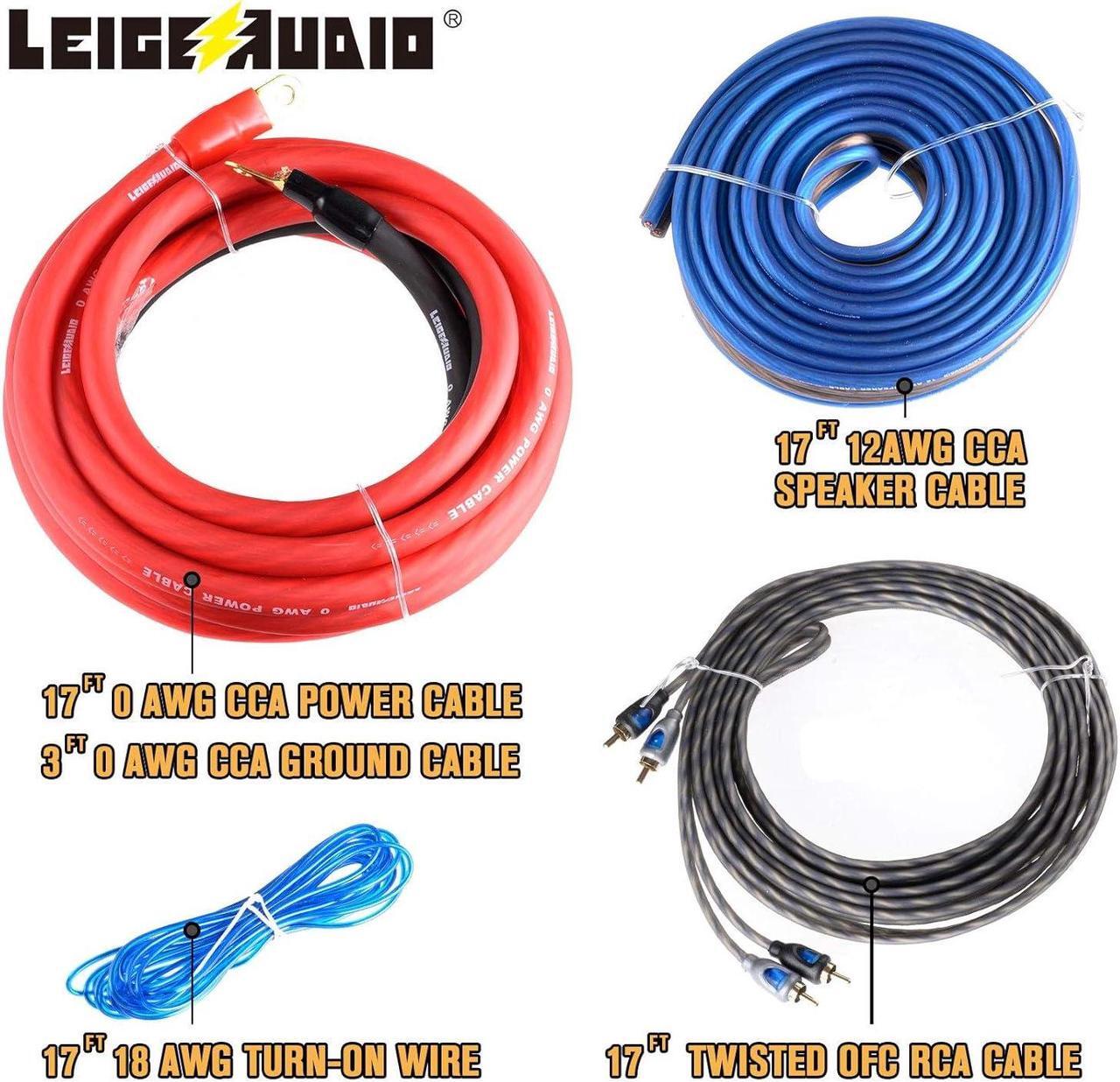 Alt view image 4 of 7 - 0 Gauge Amp Wiring Kit Complete 0 AWG Amplifier Installation Wiring Kit - Car Subwoofer Wiring Kit Helps You Make Connections and Brings Power to Your Radio, Subwoofer and Speakers
