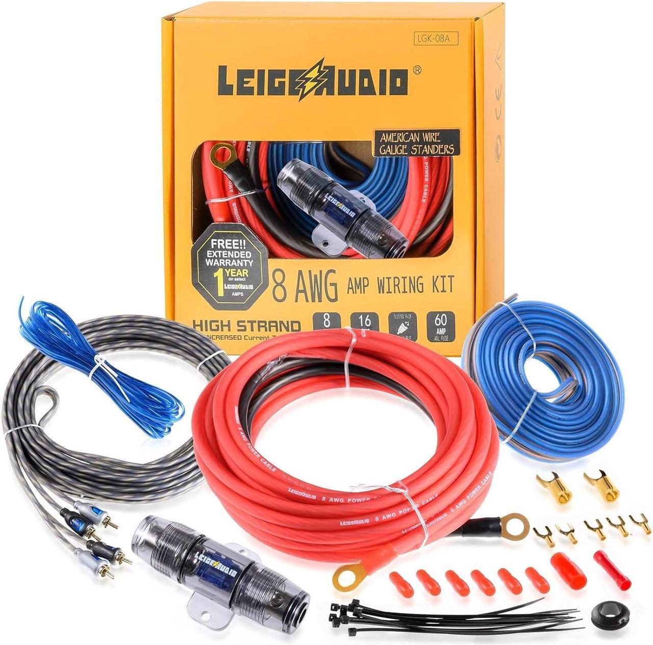 Alt view image 6 of 7 - 0 Gauge Amp Wiring Kit Complete 0 AWG Amplifier Installation Wiring Kit - Car Subwoofer Wiring Kit Helps You Make Connections and Brings Power to Your Radio, Subwoofer and Speakers