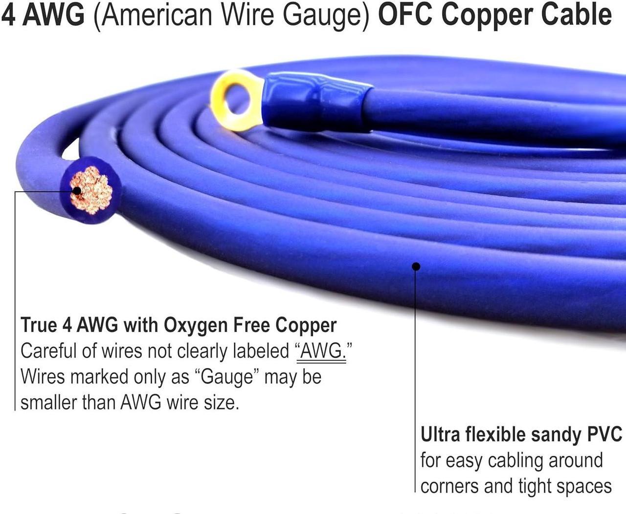 Alt view image 3 of 7 - 4 Gauge 100% Copper OFC Complete Amplifier Wiring Kit | True Spec 4 AWG (American Wire Guage) for Automotive Car Audio Subwoofer Amp Install (incl Power Ground Cable RCA Speaker Remote Wires)